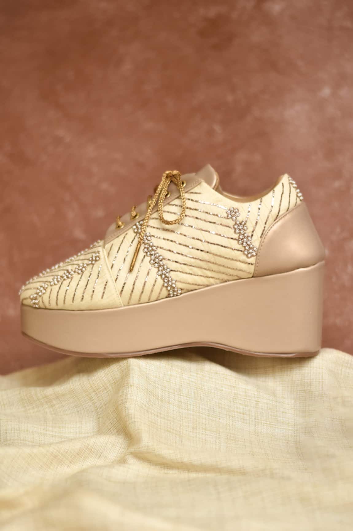 Around Always Raag Embroidered Platform Sneakers