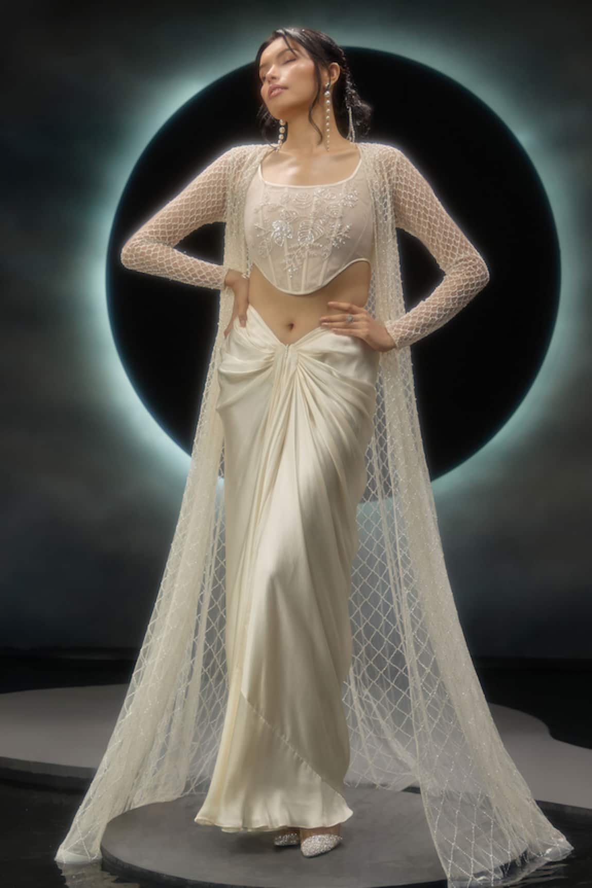 Couture By Niharika Amorette Embroidered Jacket Skirt Set