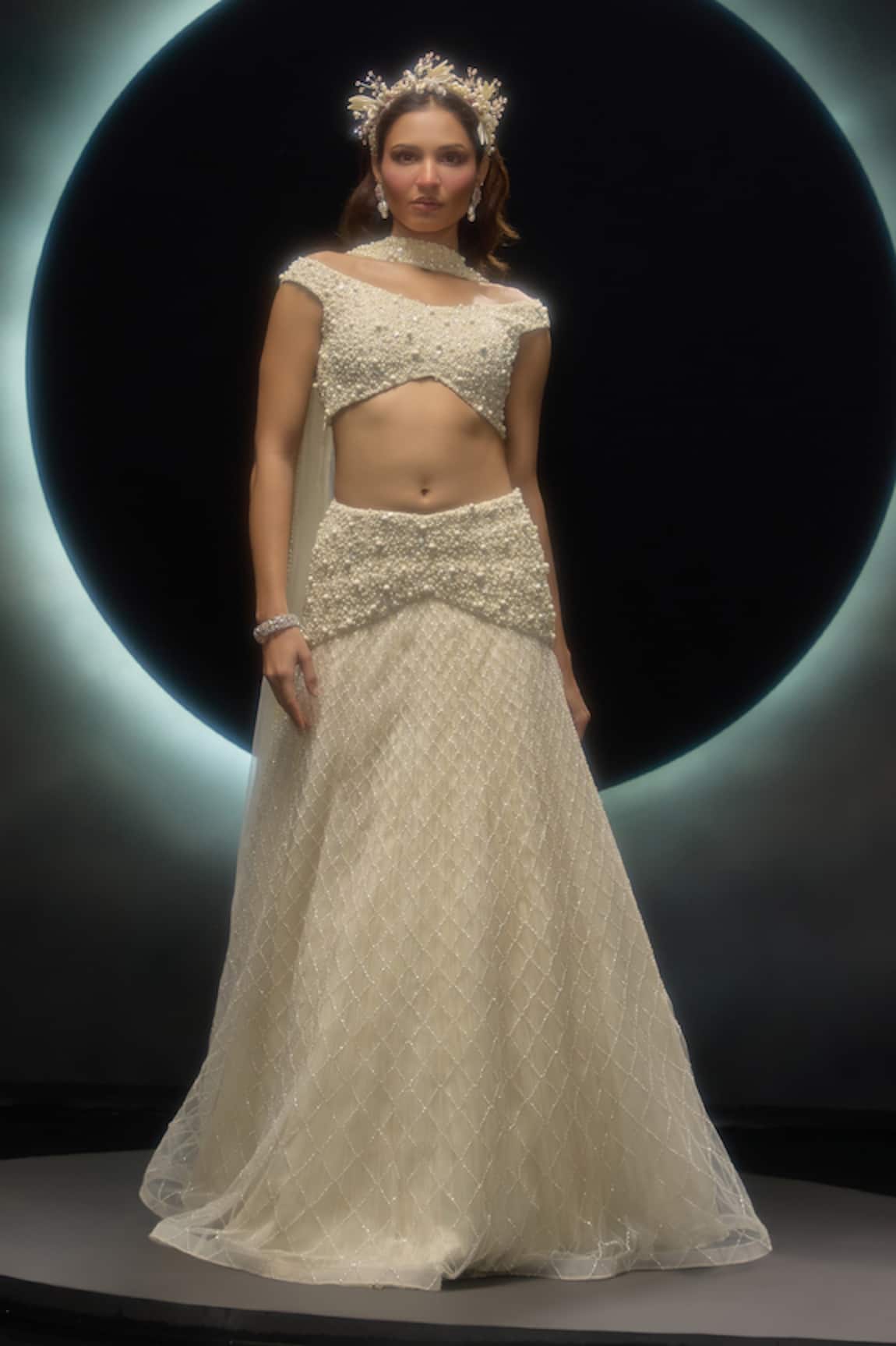 Couture By Niharika Liora Hand Embroidered Lehenga Set