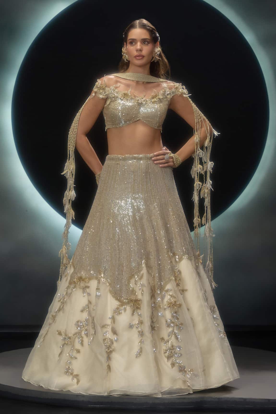 Couture By Niharika Amara Hand Embroidered Lehenga Blouse Set