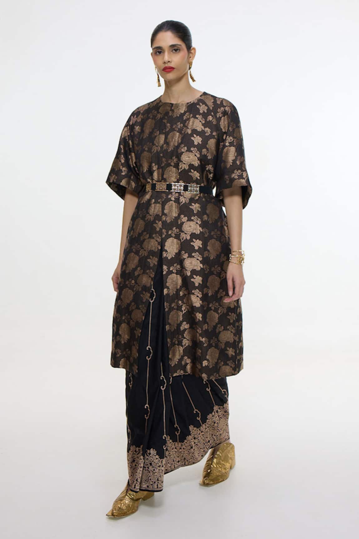 Ekaya Banaras Handwoven Embossed Noir Jacket