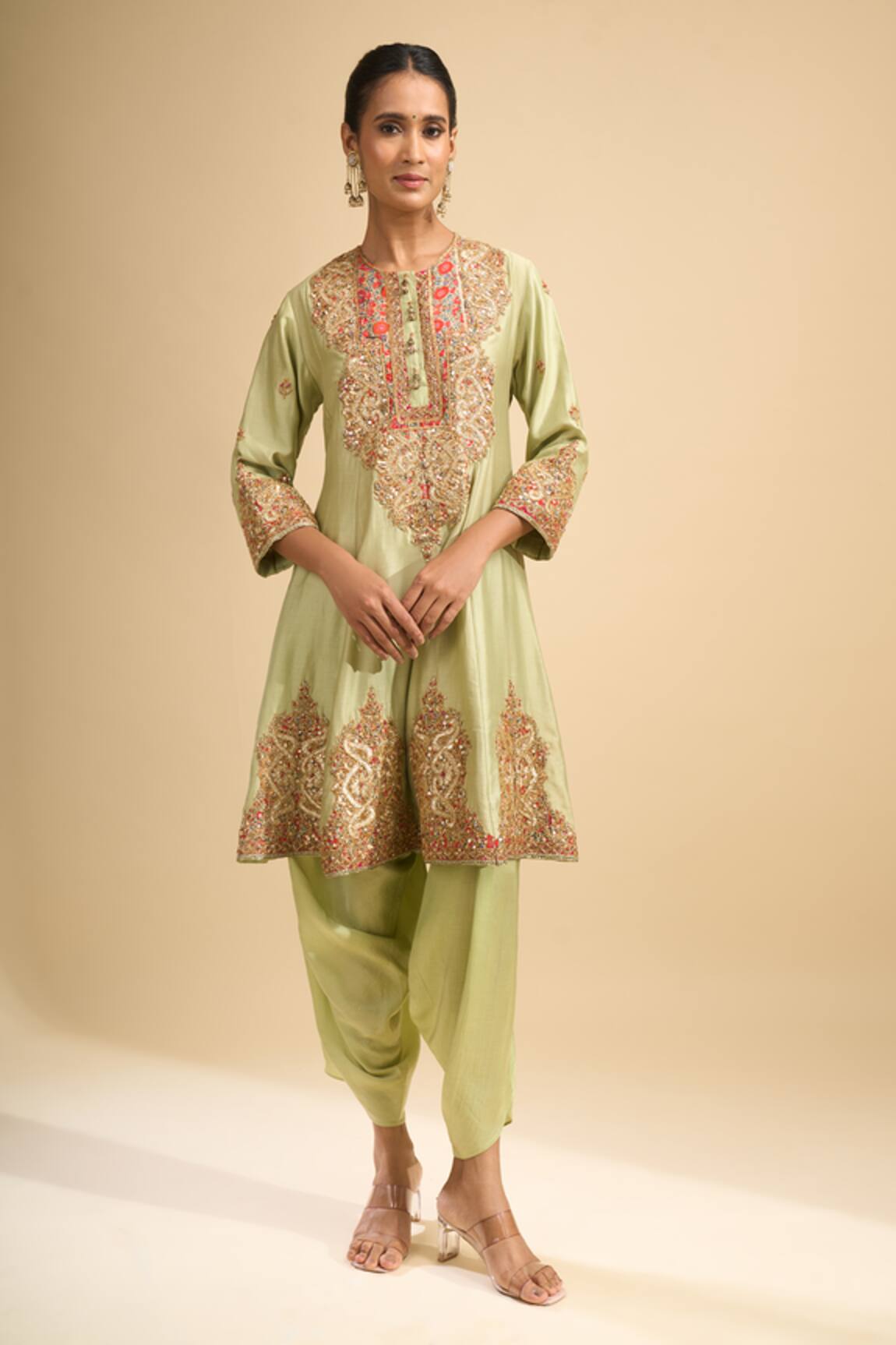 Debyani + CO Hand Embroidered Kurta & Dhoti Pant Set