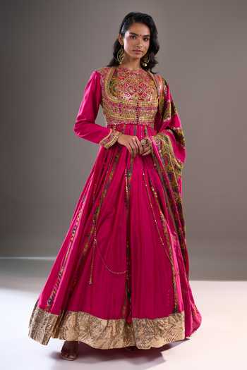 Debyani + CO Yoke Embroidered Anarkali With Dupatta 