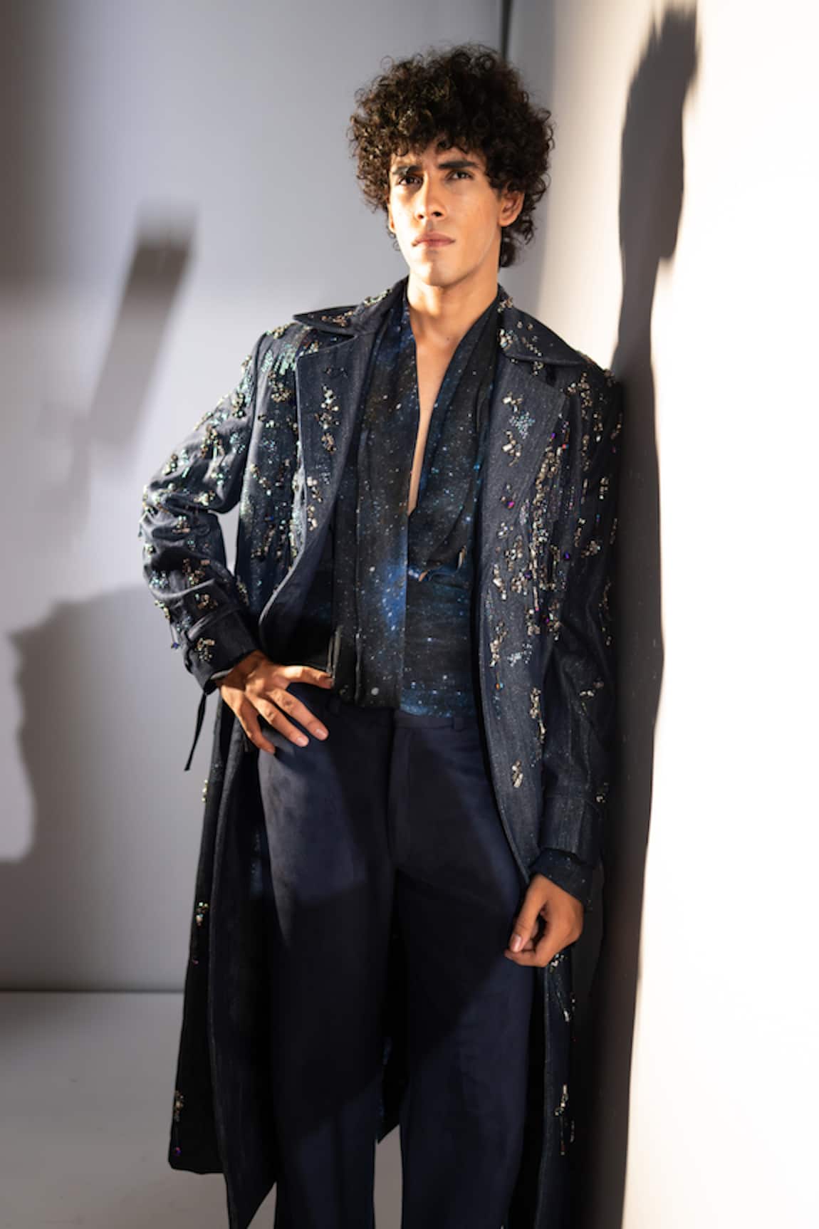 Nikita Mhaisalkar Galaxy Print Georgette Shirt