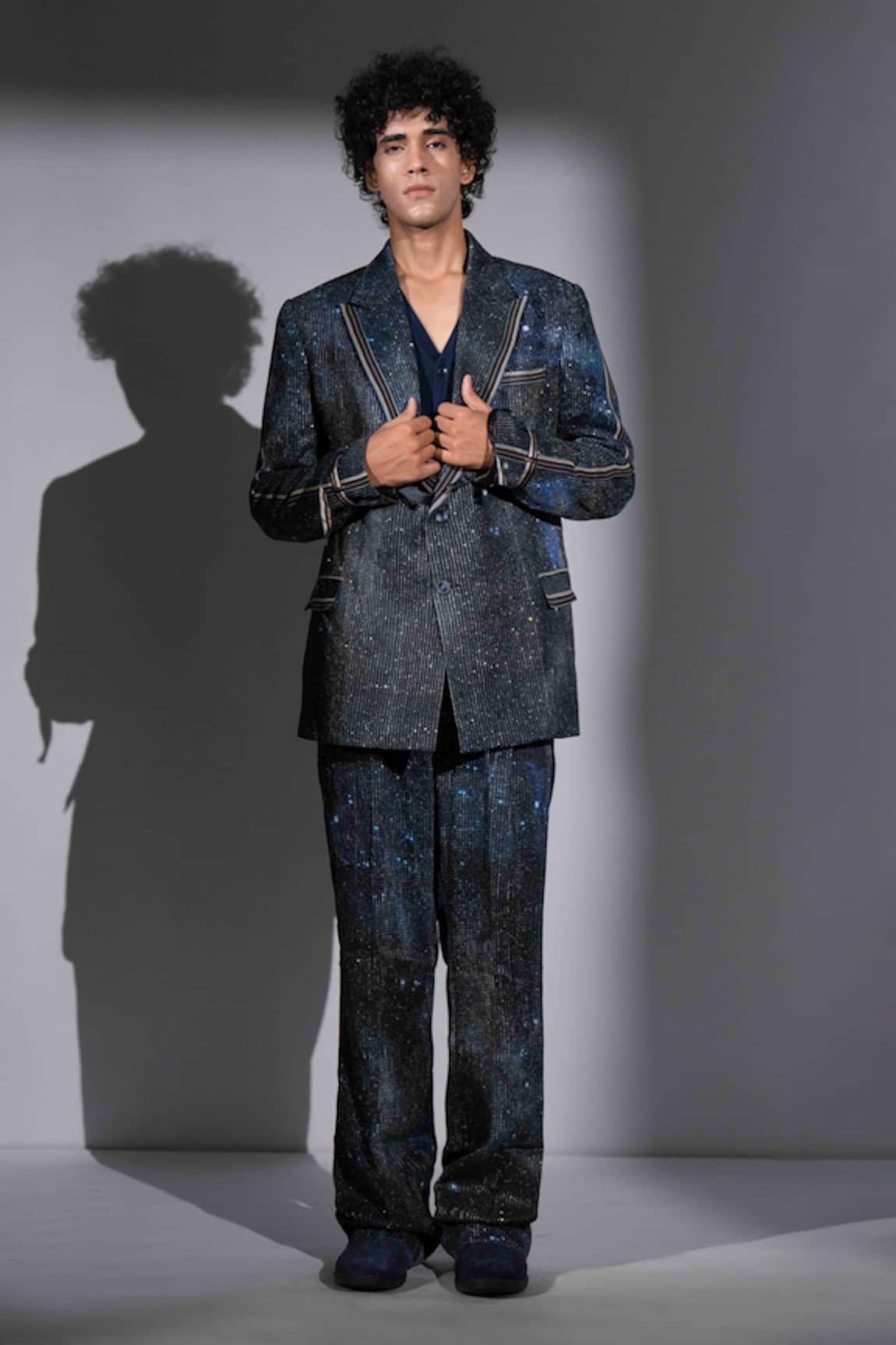 Nikita Mhaisalkar Galaxy Print Suit & Pant Set