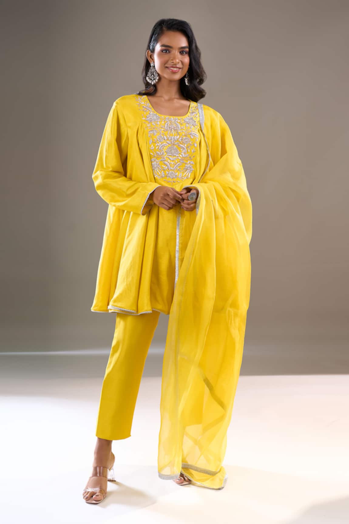 Archana Shah Yoke Embroidered Kurta Set