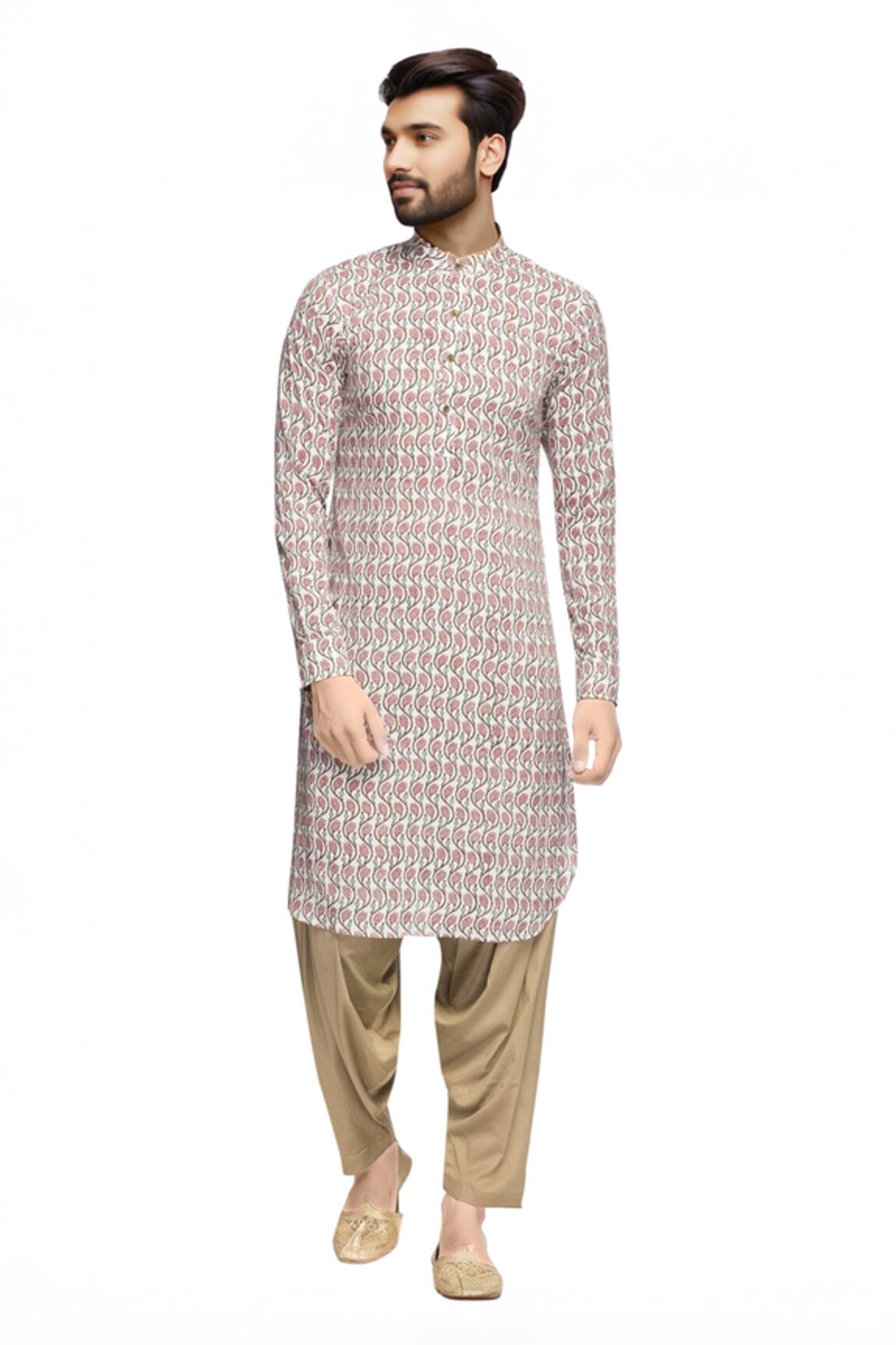 Pranay Baidya Cotton Silk Pleated Patiala Pant