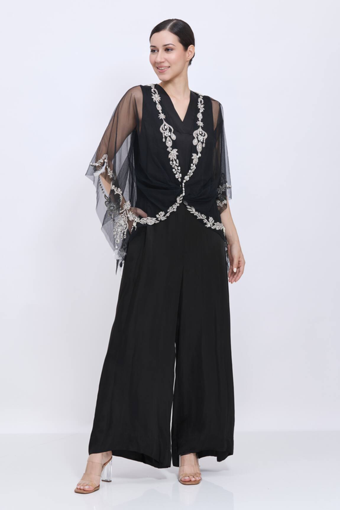 Dilnaz Embellished Kaftan & Jumpsuit Set