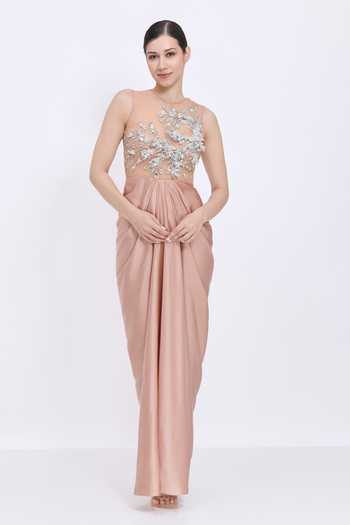 Dilnaz Embroideed Bodice Gown