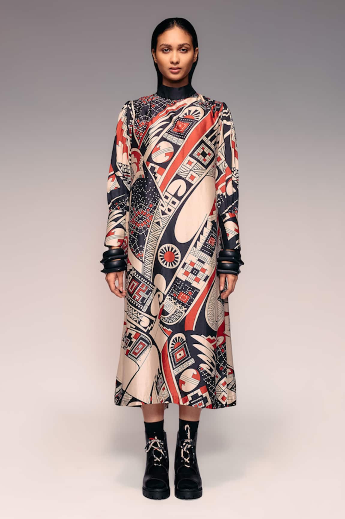 Kritika Murarka Printed Silk Midi Dress