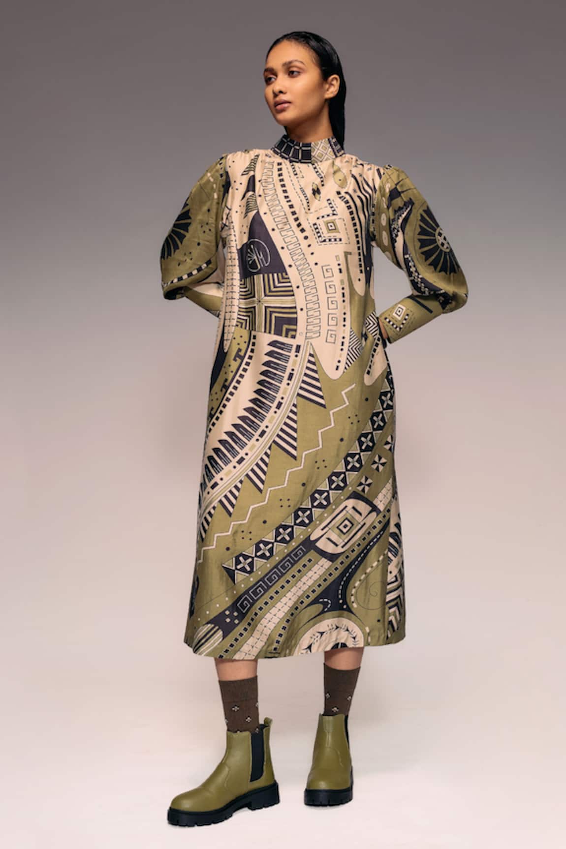 Kritika Murarka Printed Silk Midi Dress