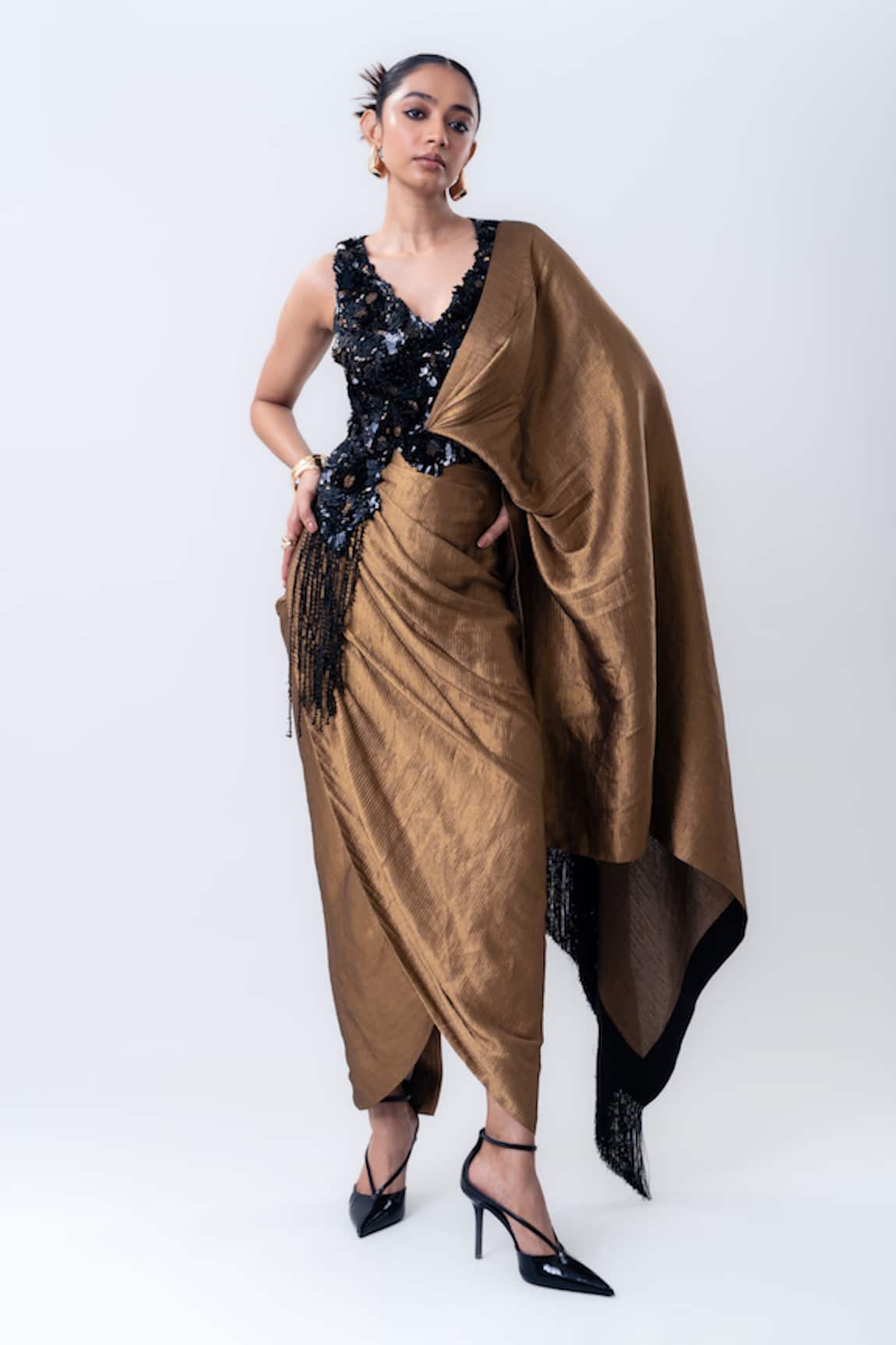 Nupur Kanoi Banarasi Silk Pre-Draped Pant Saree With Blouse