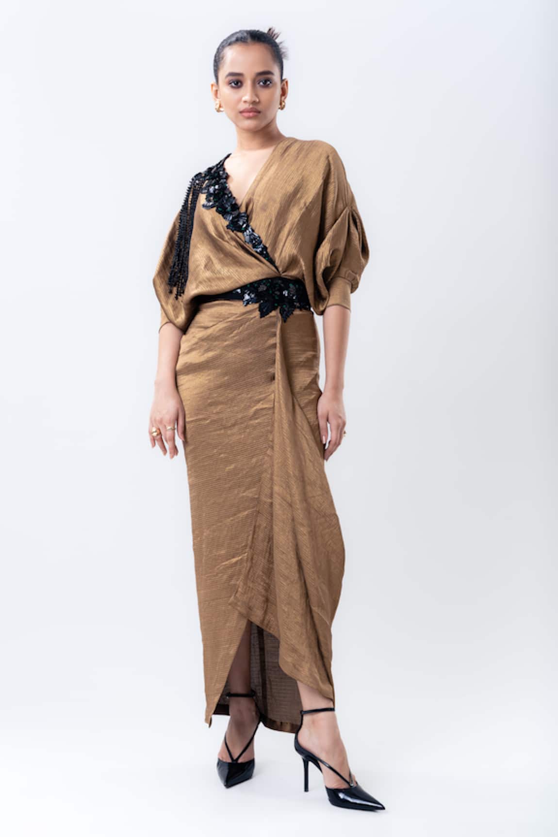 Nupur Kanoi Banarasi Silk Draped Wrap Dress