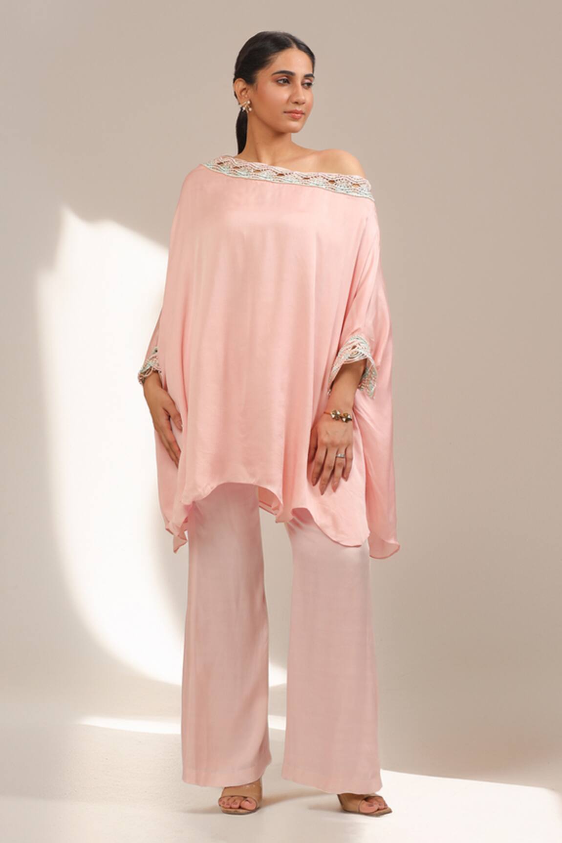 Laxmishriali Rosaline One Shoulder Kaftan & Pant Set