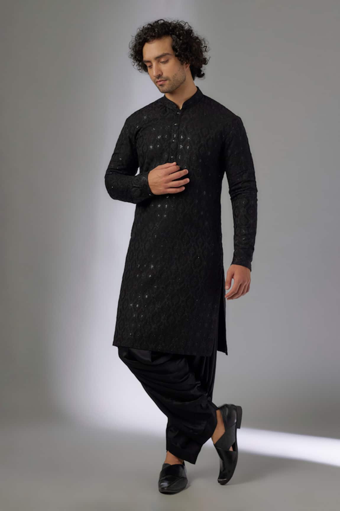 SALIL BHATIA Barfi Boota Zari Embellished Kurta Set