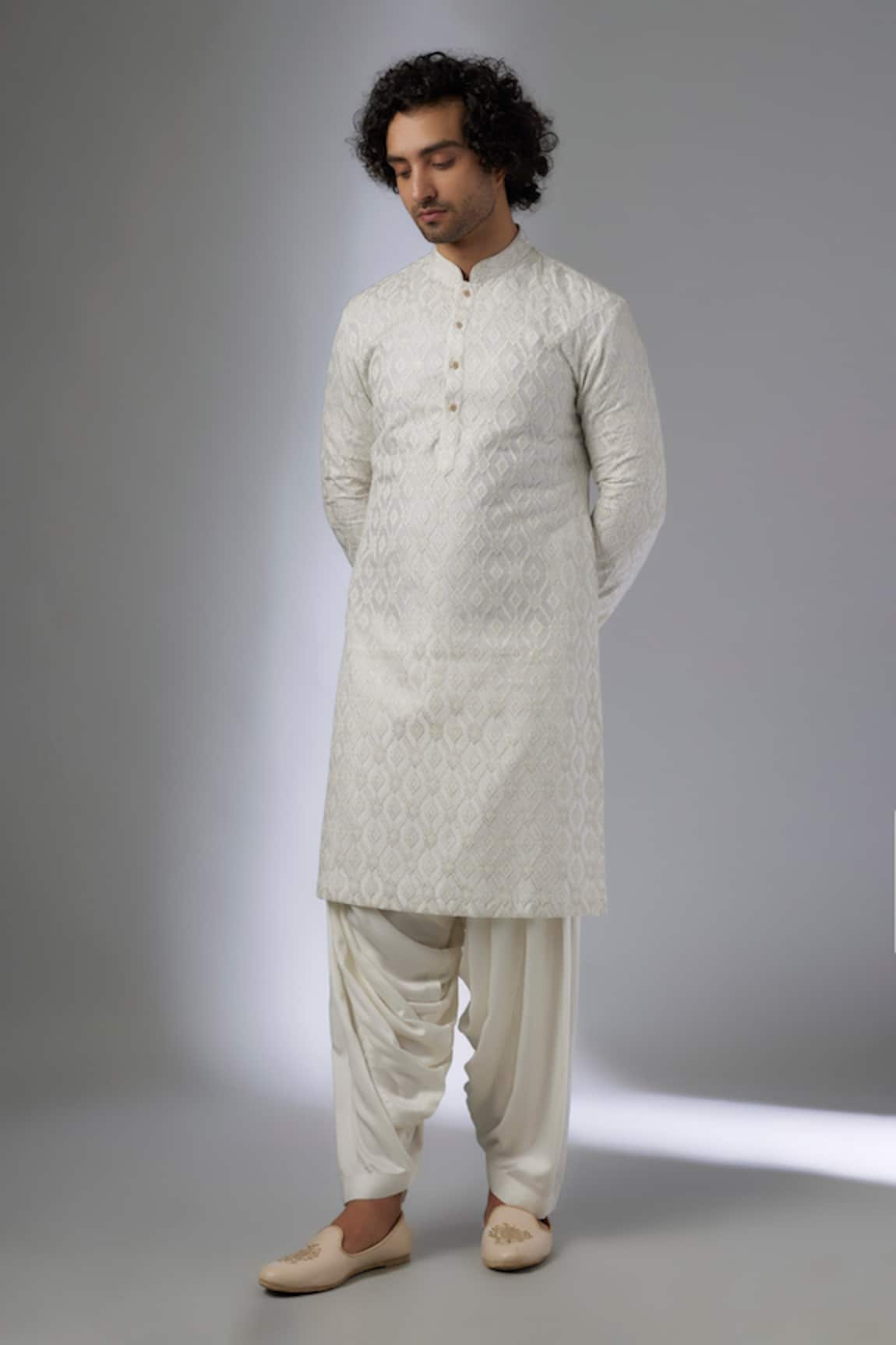 SALIL BHATIA Barfi Boota Sequins Embellished Kurta Set