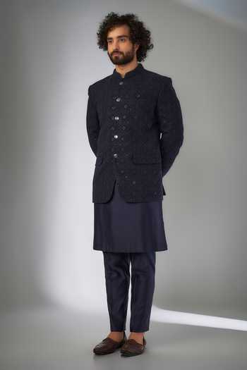 SALIL BHATIA Sequins Embellished Bandhgala Set 