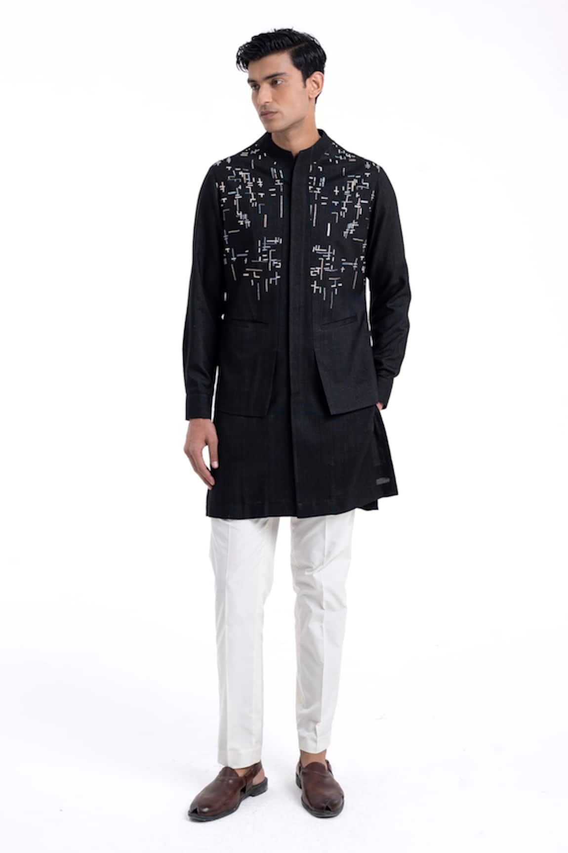 Dhruv Vaish Hybrid Embroidered Kurta Set