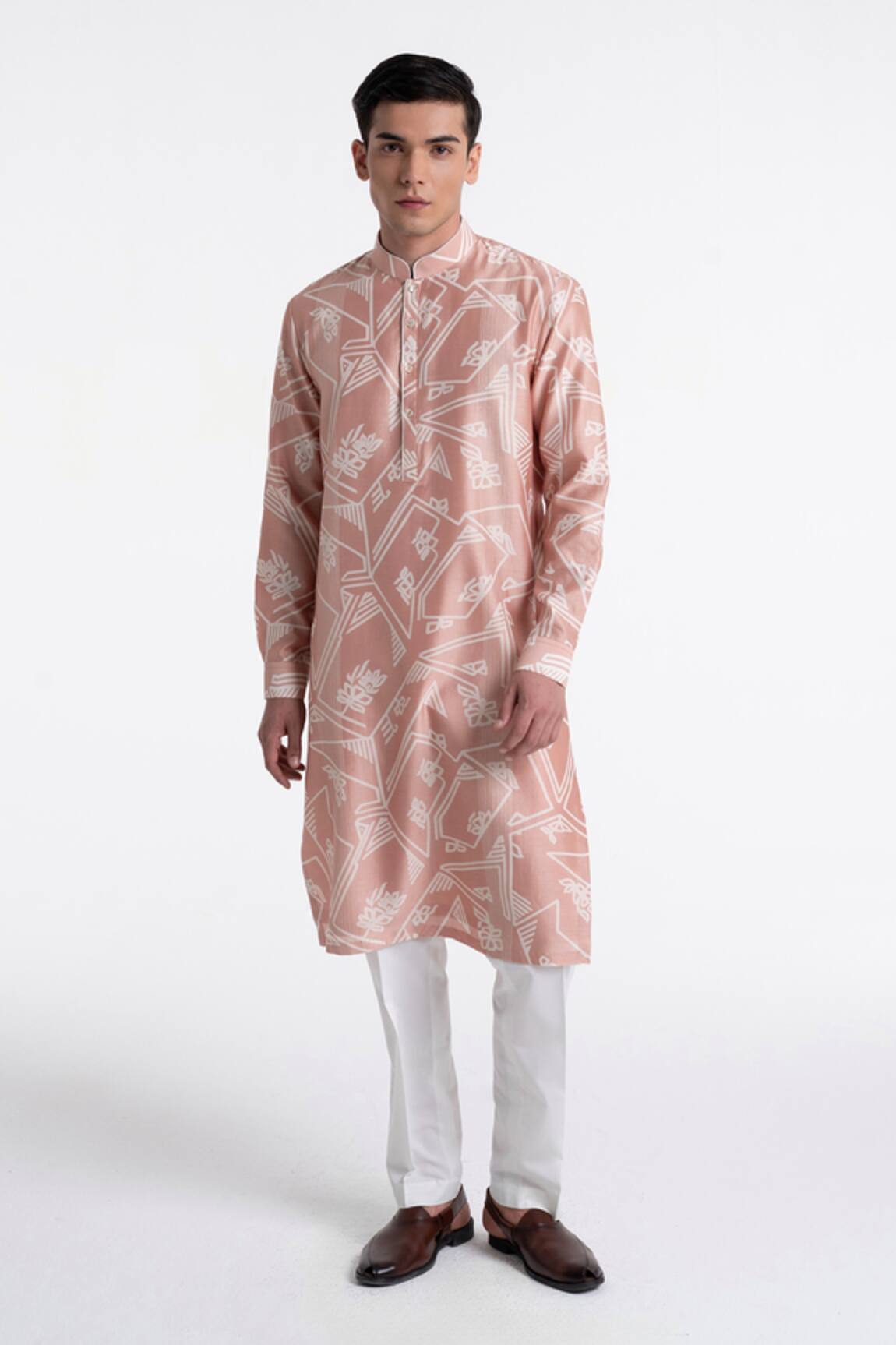 Dhruv Vaish Clasic Cut Printed Kurta Set