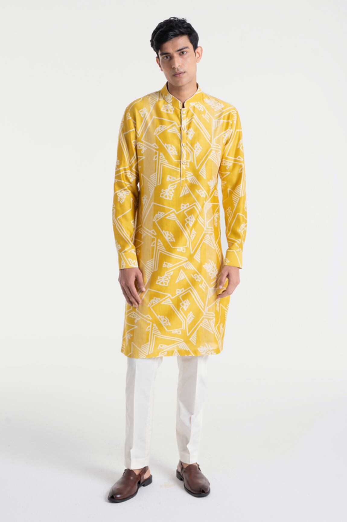 Dhruv Vaish Clasic Cut Printed Kurta Set