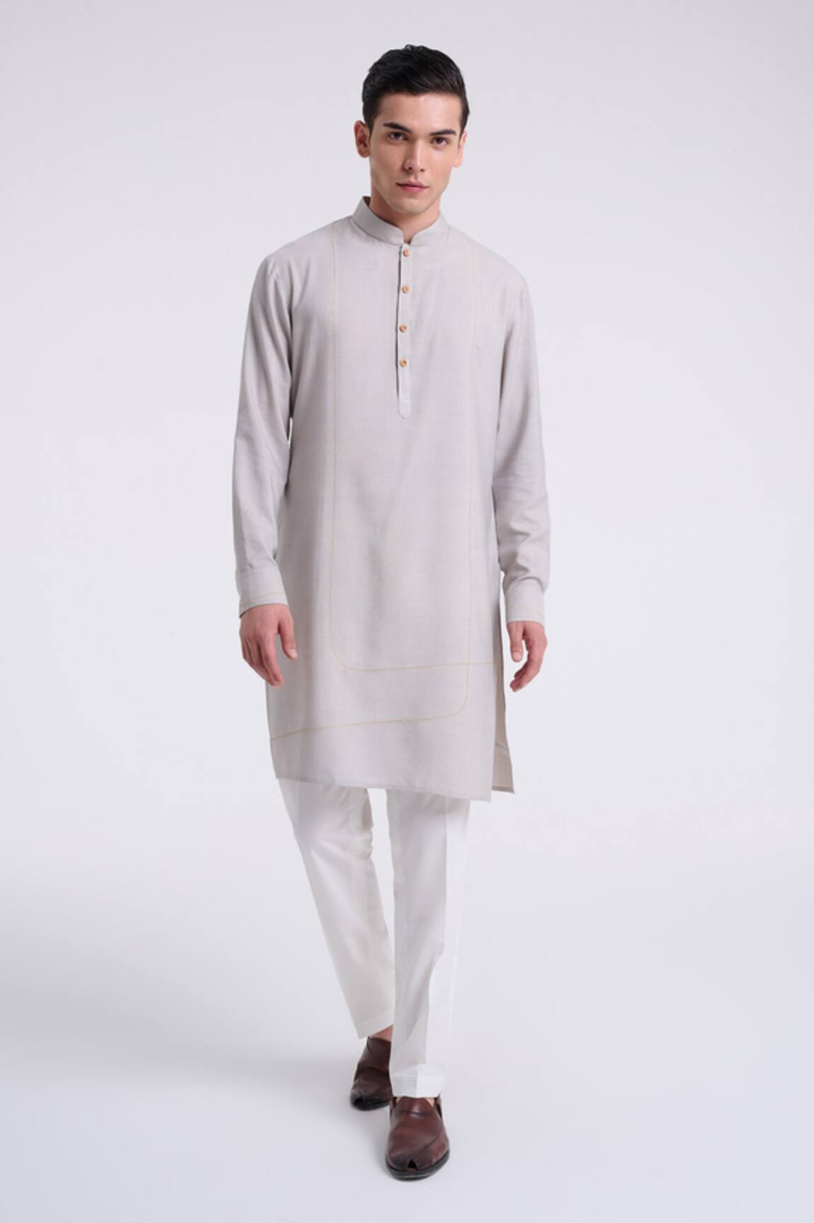 Dhruv Vaish Classic Cotton Silk Kurta Set 