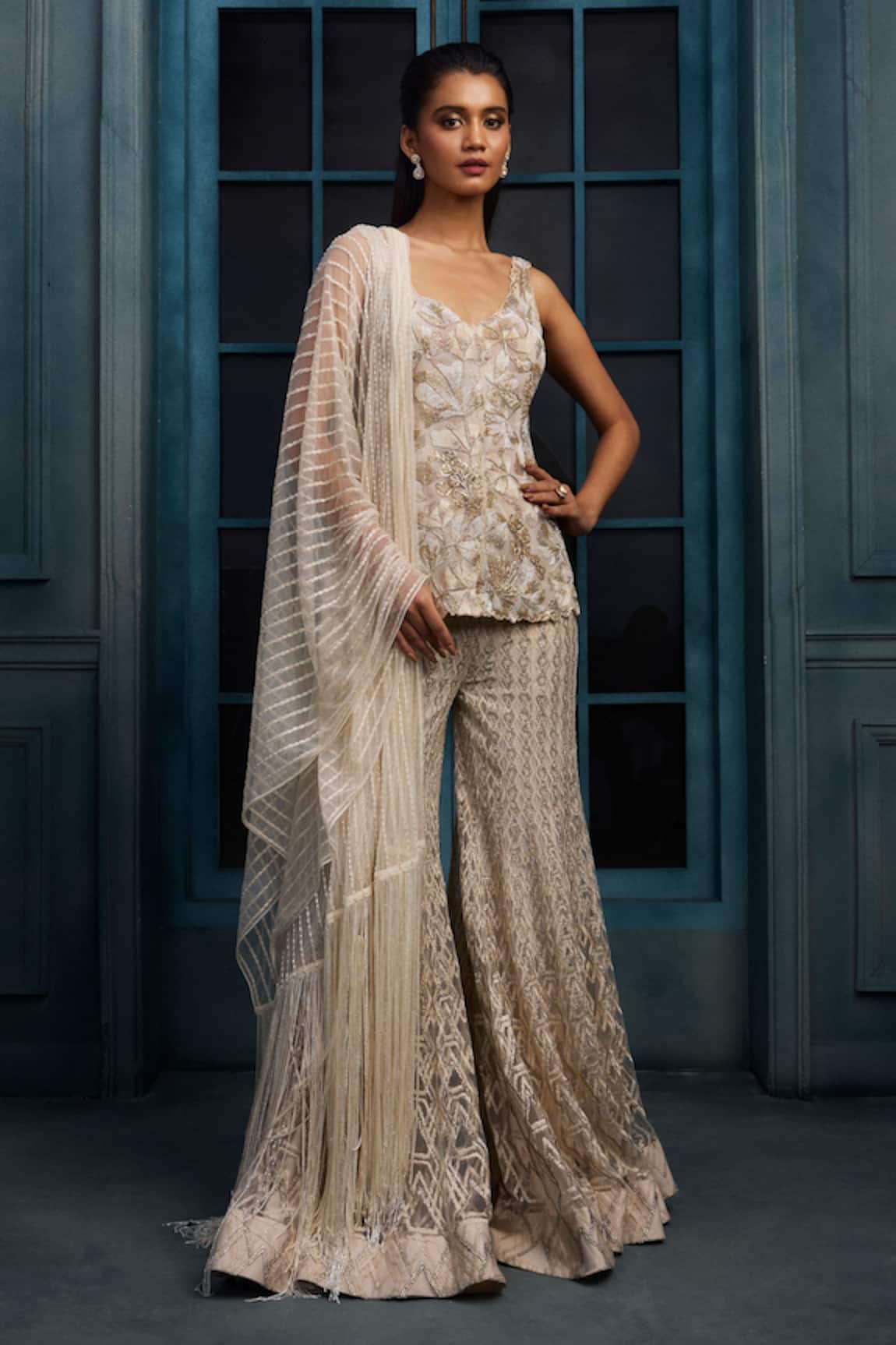 Ritika Mirchandani Sinclair Embroidered Kurta Sharara Set 