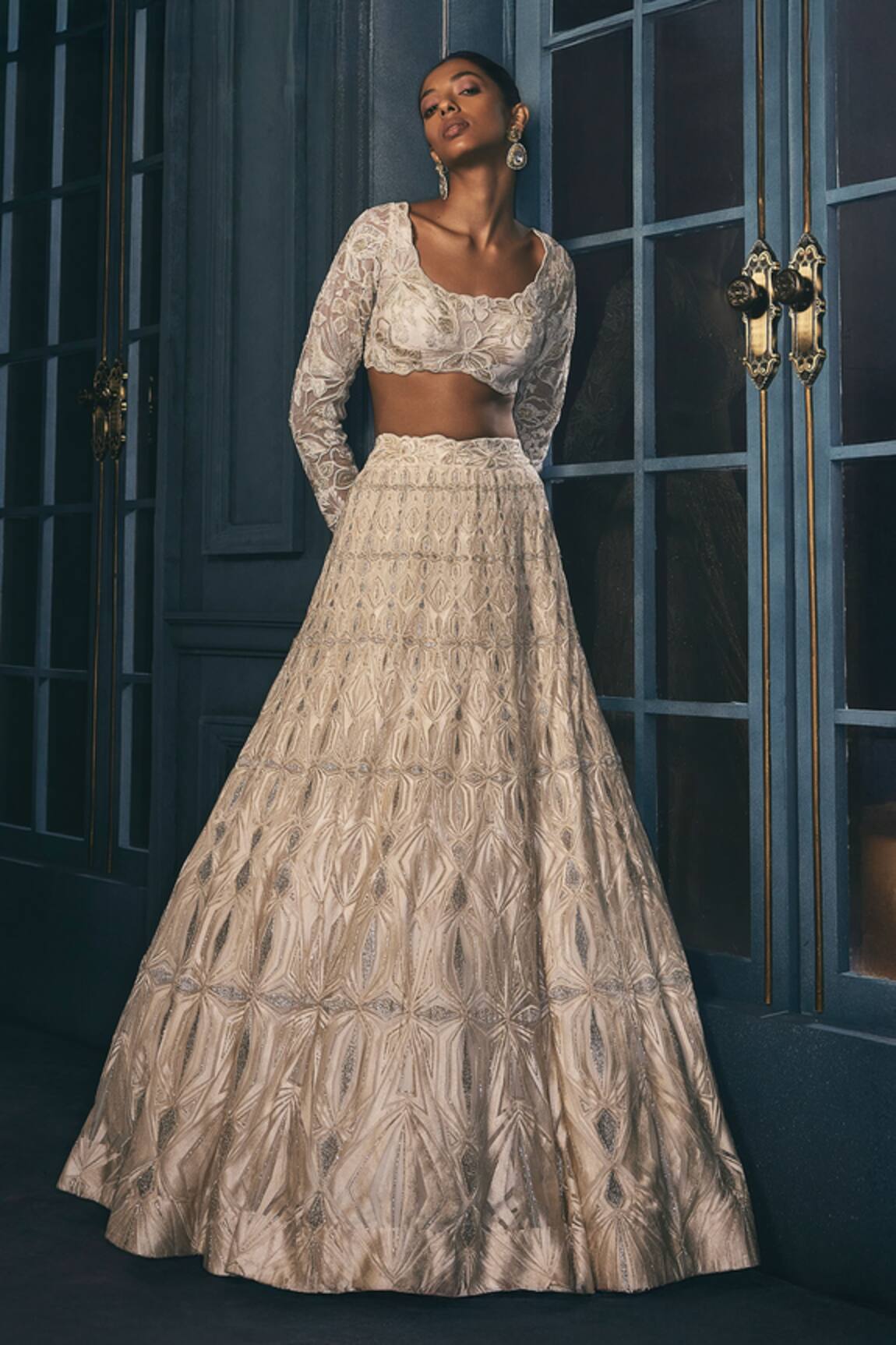 Ritika Mirchandani Sovera Floral Embroidered Lehenga & Blouse Set