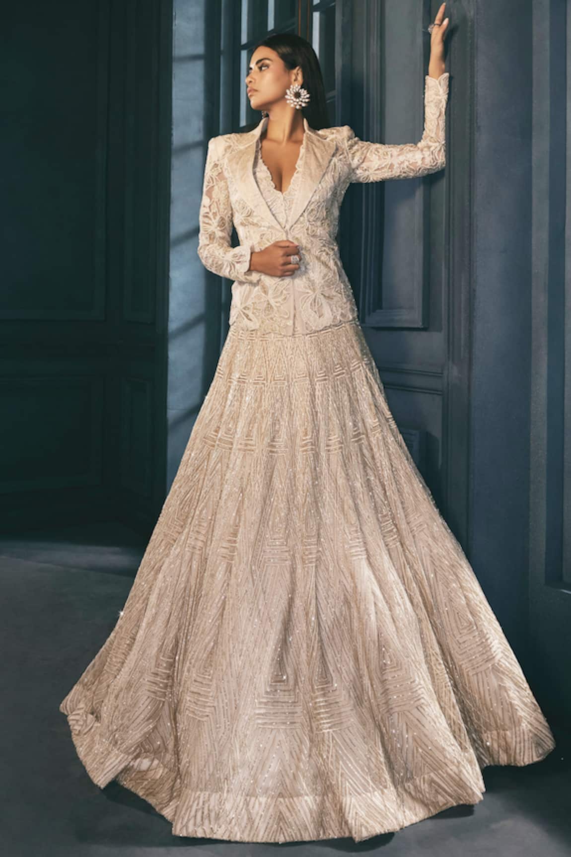 Ritika Mirchandani Imperis Dori Embroidered Blazer Lehenga Set 