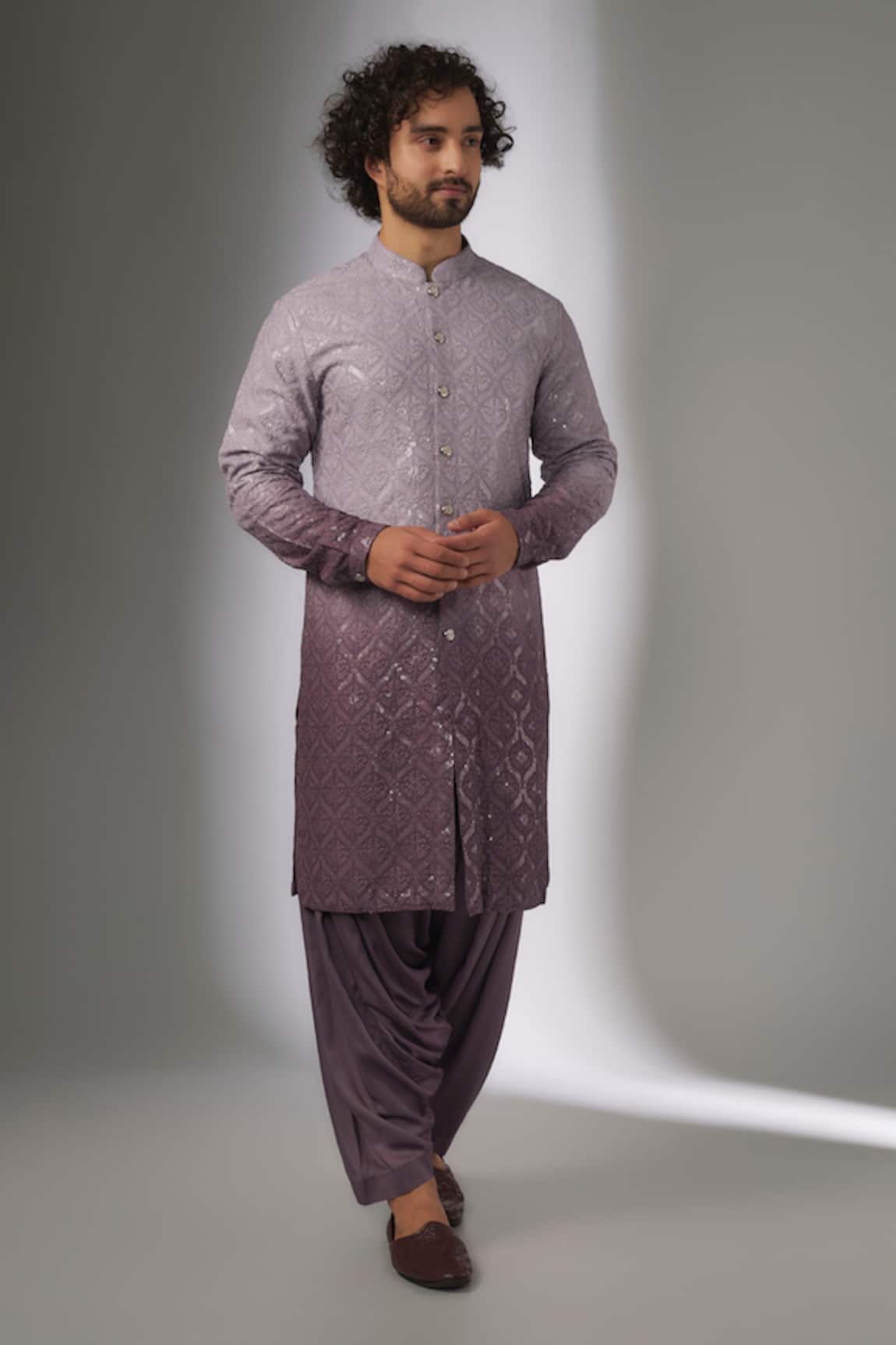 SALIL BHATIA Chakor Boota Ombre Embellished Kurta Set 