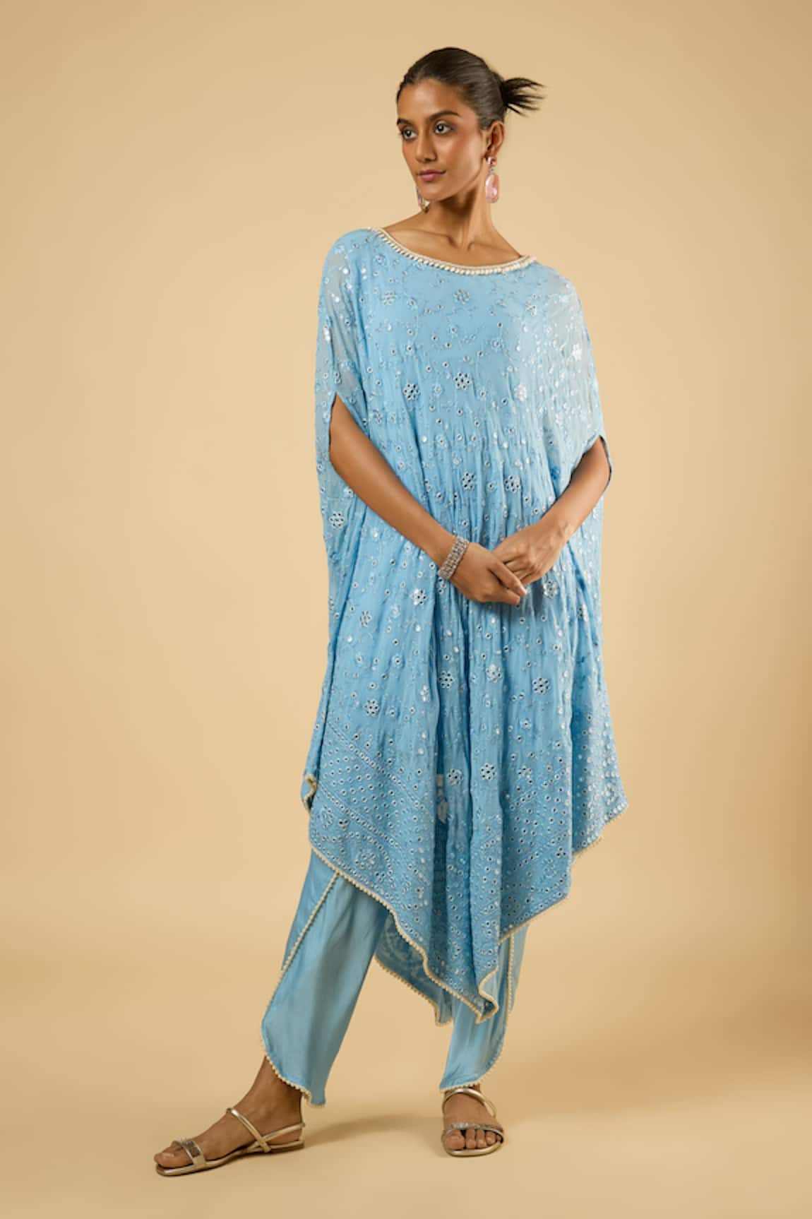 Dori & CO. Embroidered Kaftan & Dhoti Pant Set 
