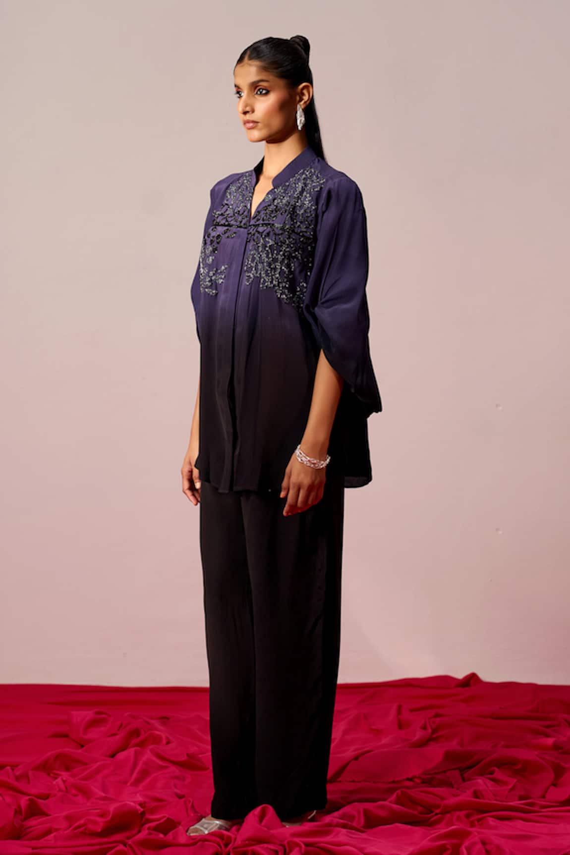 Sakshi Khetterpal Ombre Hand Embroidered Shirt & Pant Set 