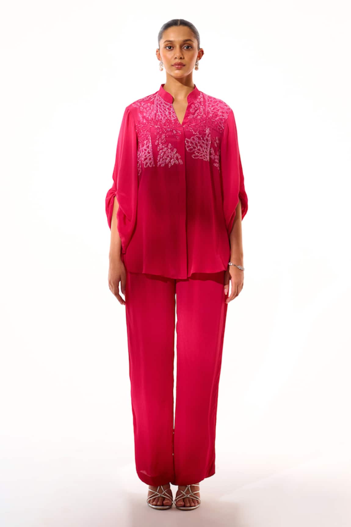 Sakshi Khetterpal Intricate Hand Embroidered Shirt & Pant Set 