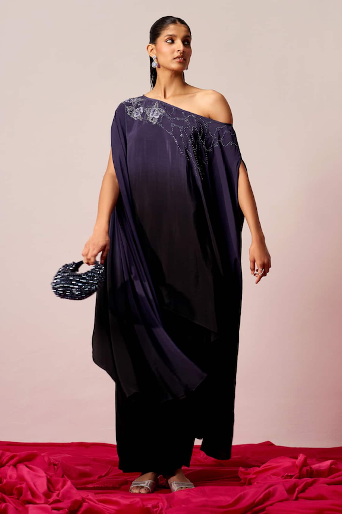 Sakshi Khetterpal Ombre Hand Embroidered Kaftan & Pant Set 