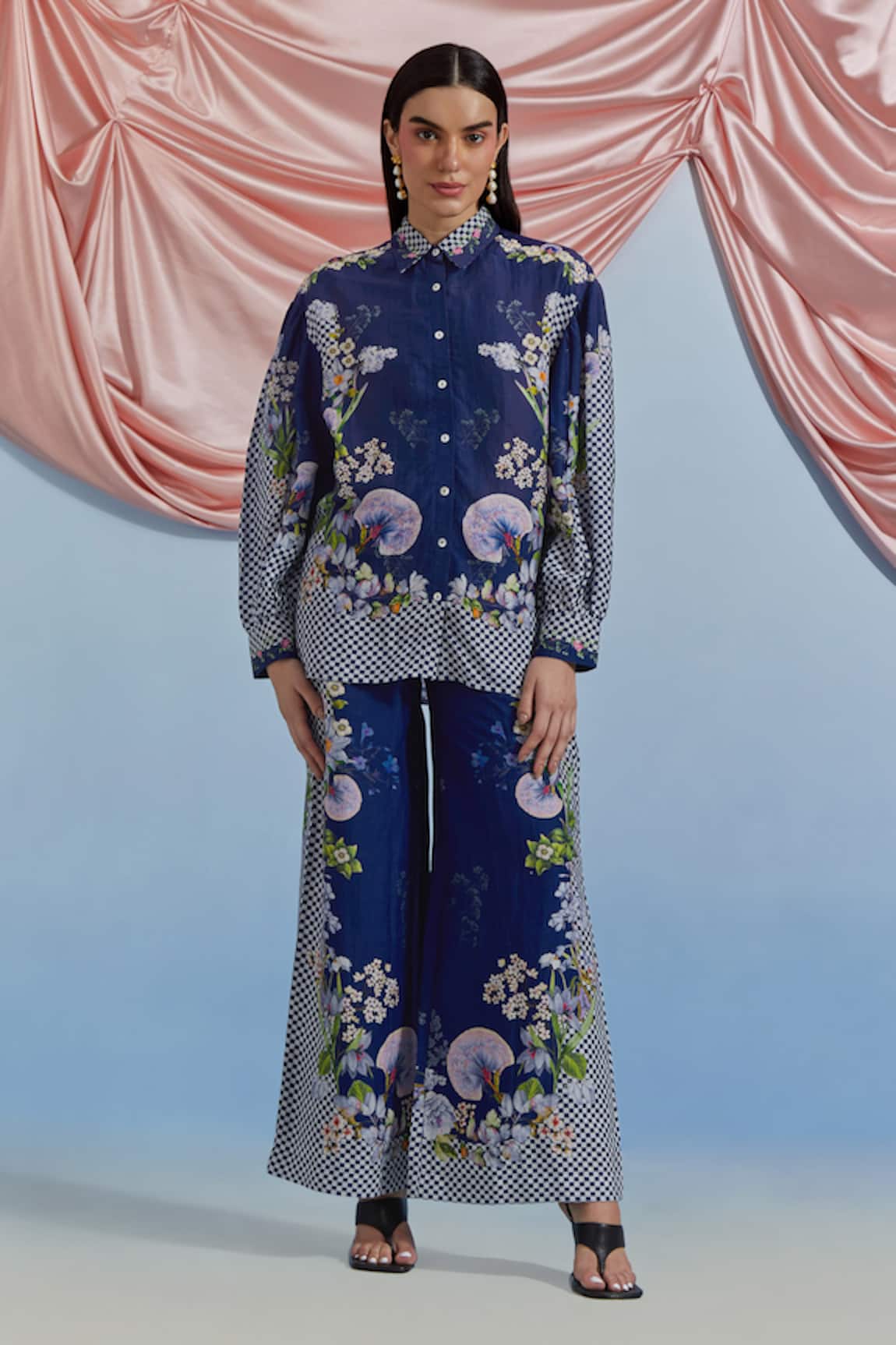 Pozruh By Aiman Bali Breeze Printed Shirt & Pant Set