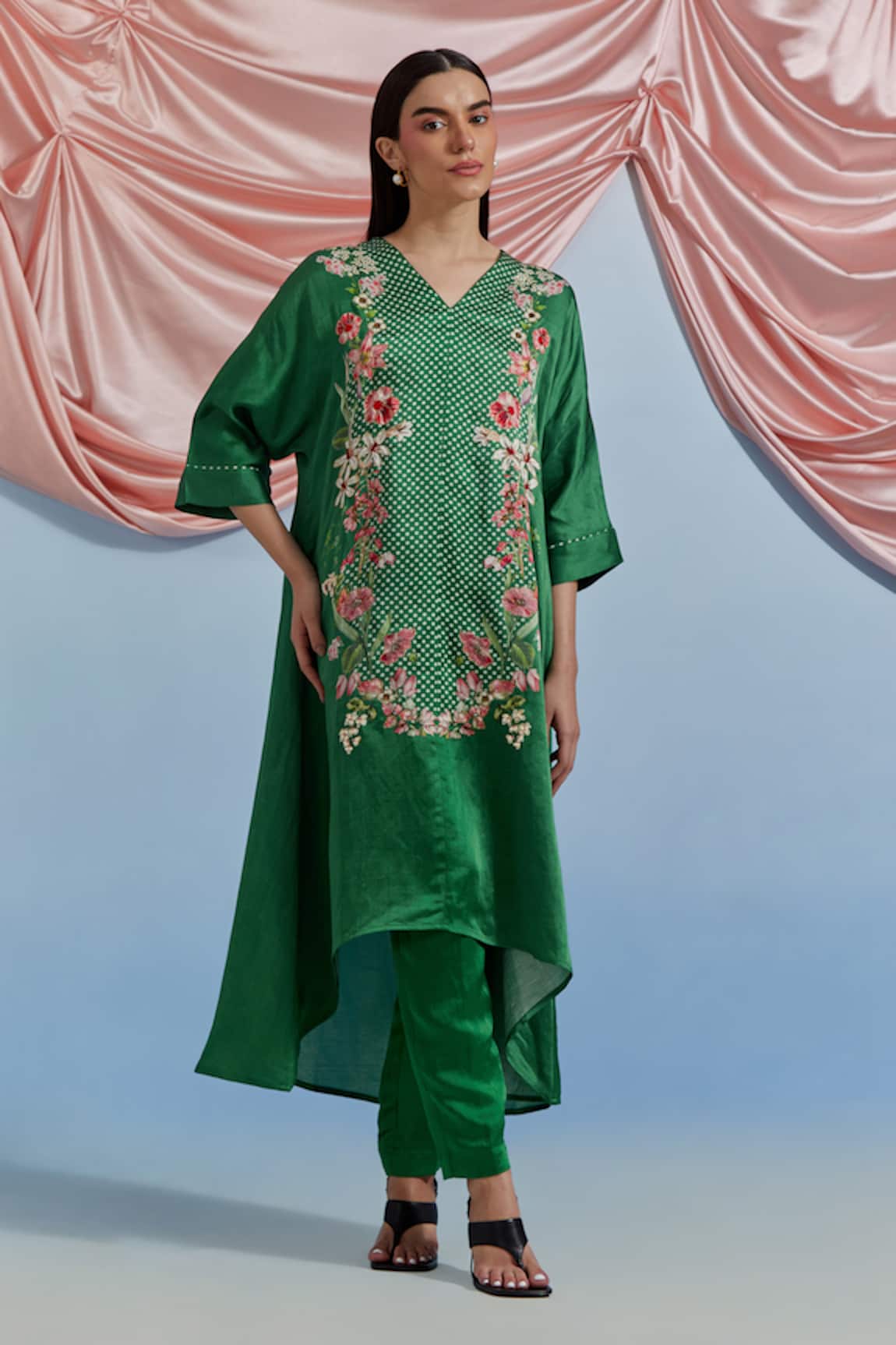 Pozruh By Aiman Amore Printed Kurta & Pant Set
