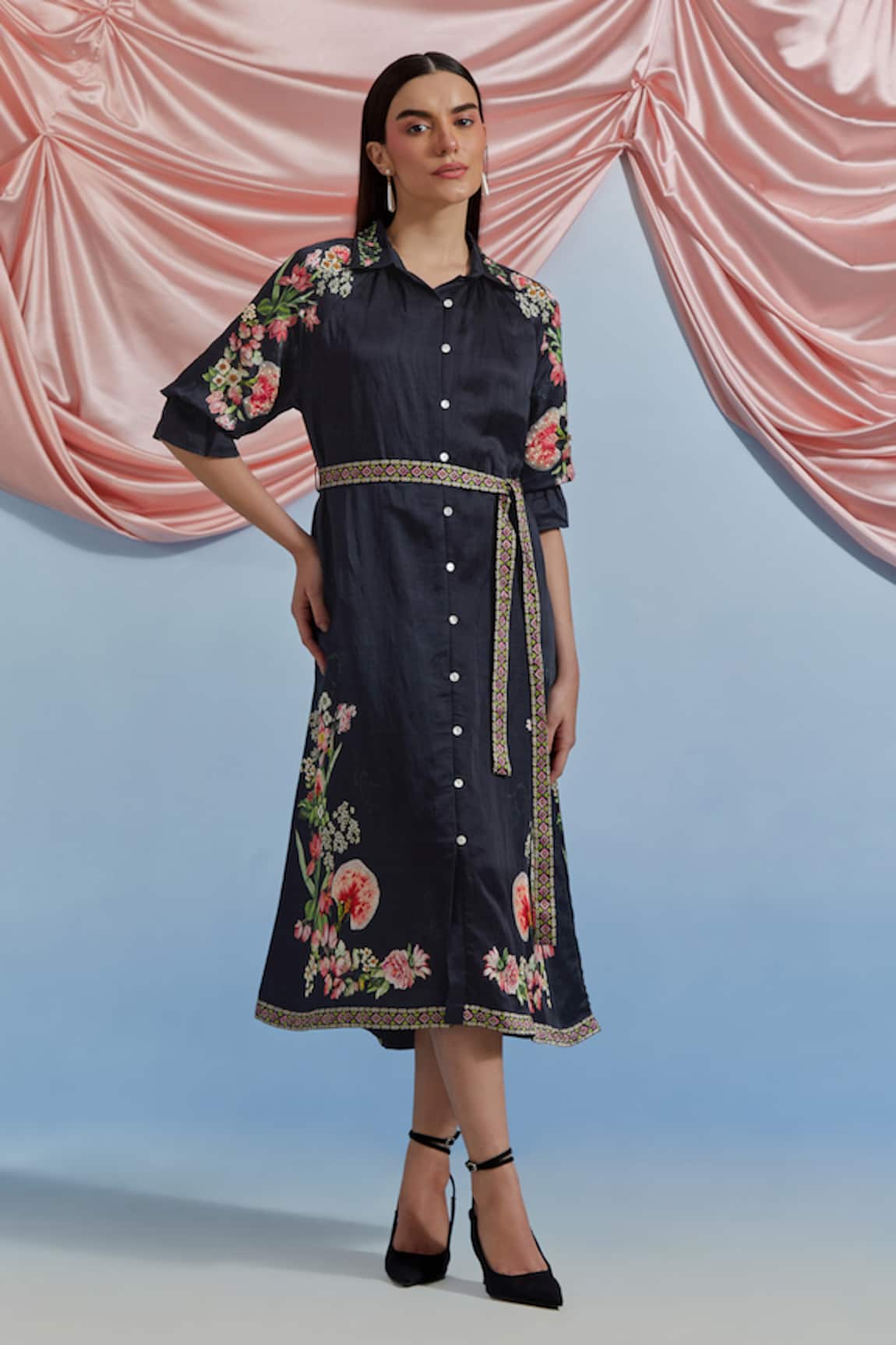 Pozruh By Aiman Doe Printed Shirt Dress