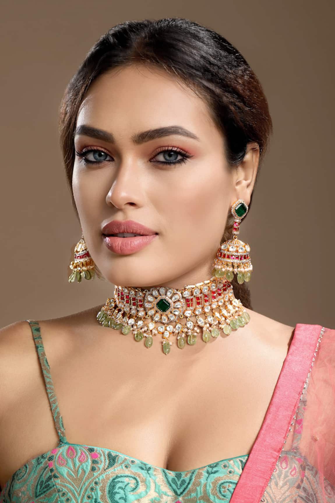 HRISHA Kundan Polki Necklace Set
