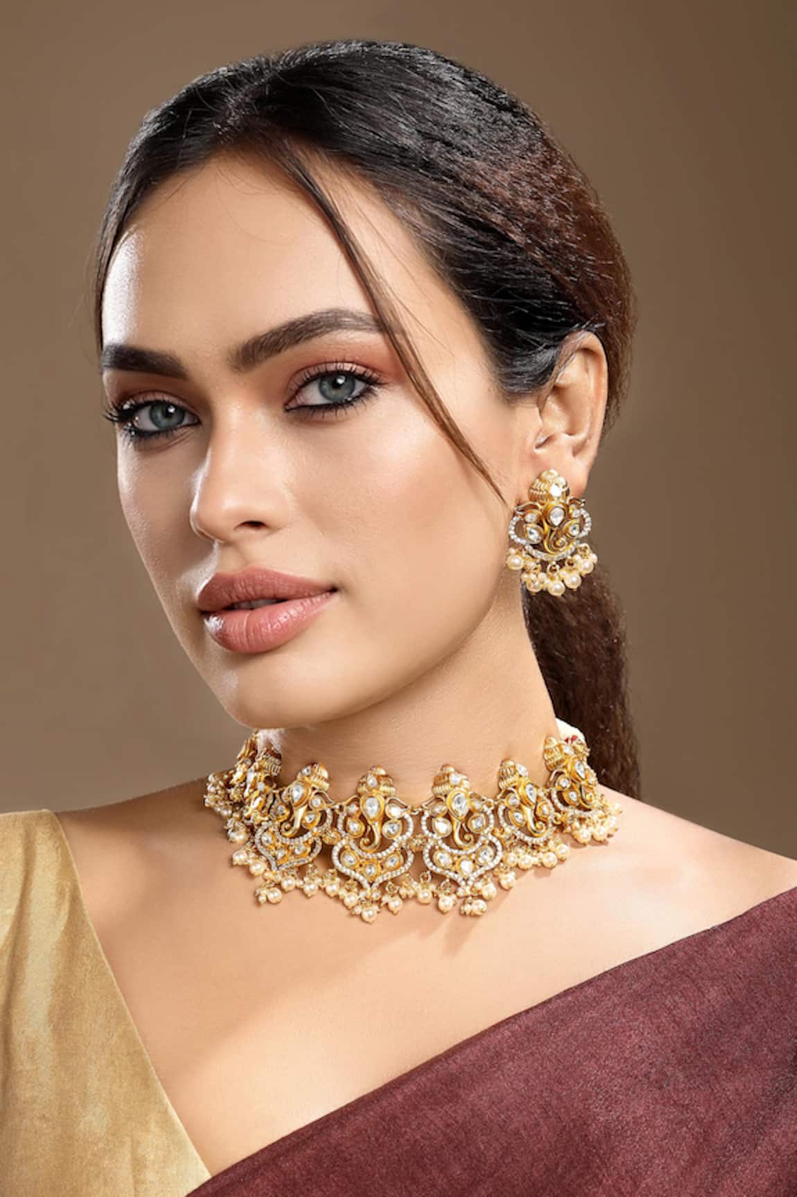 HRISHA Kundan Polki Necklace Set