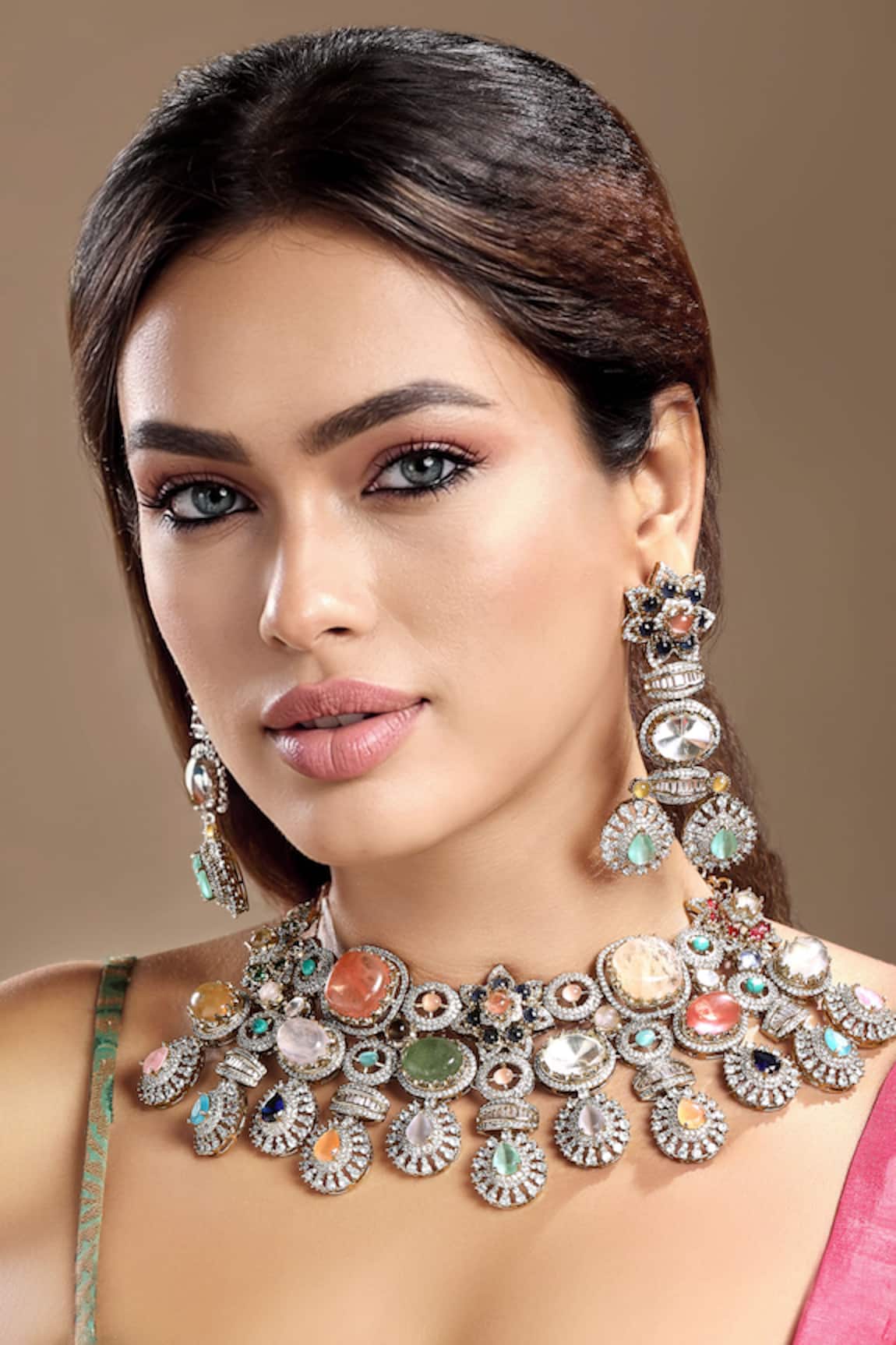 HRISHA Kundan Polki Necklace Set