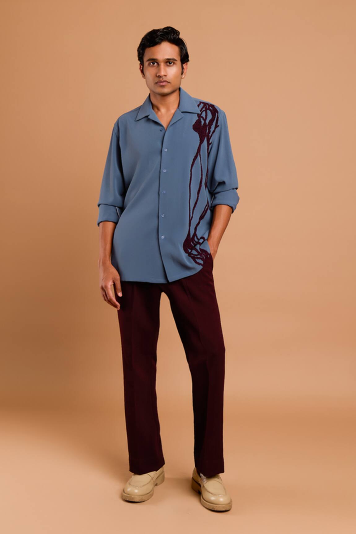 Rohit Doshi Mottled Iridescent Sheen Shirt