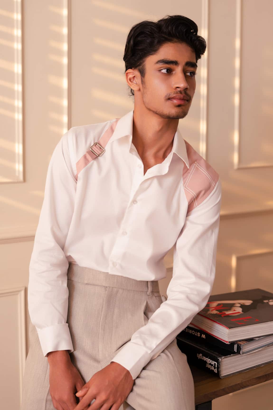 Rohit Doshi Mock Strap Patch Detail Shirt