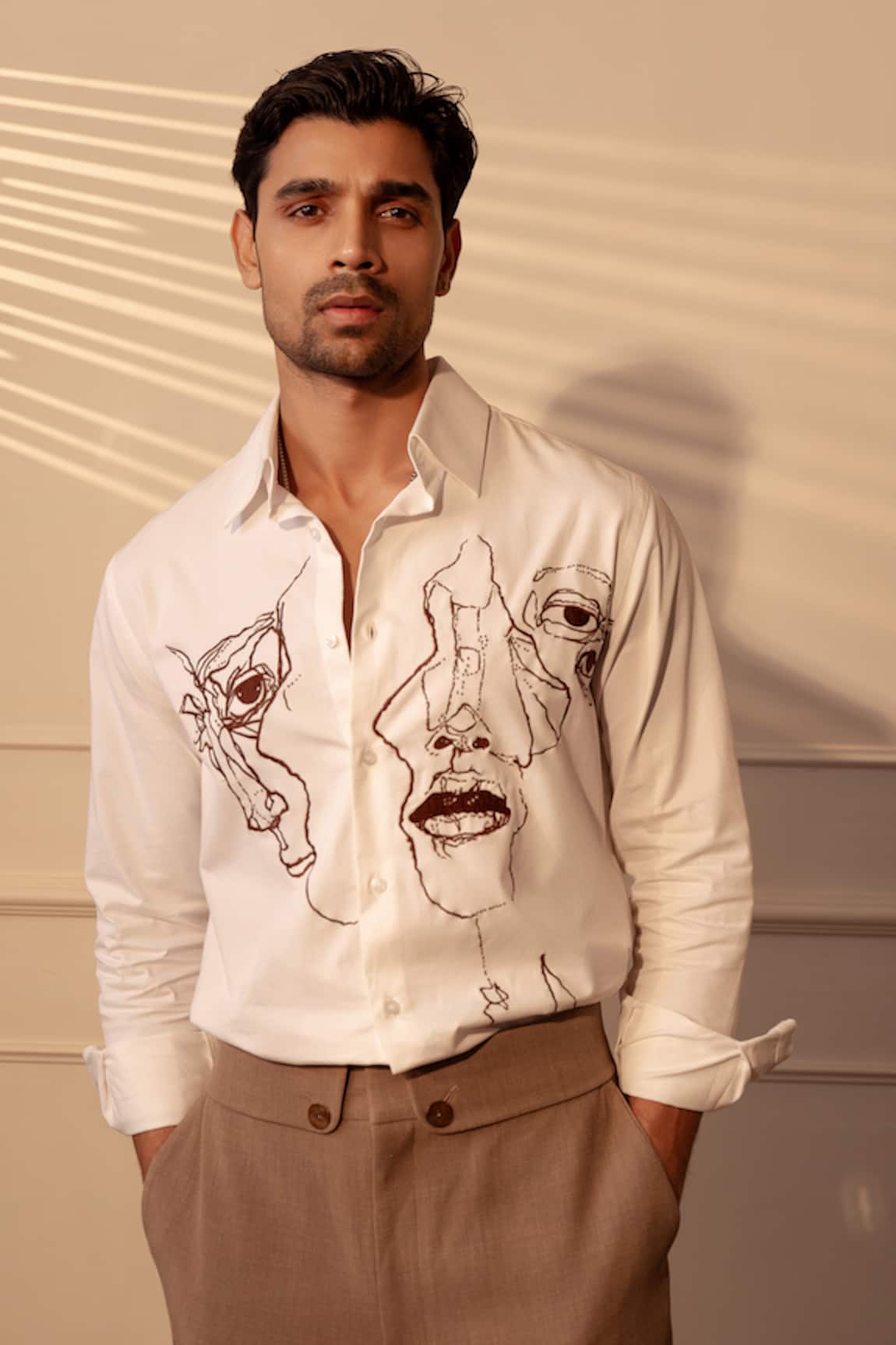 Rohit Doshi Fossil Graphic Pattern Shirt 