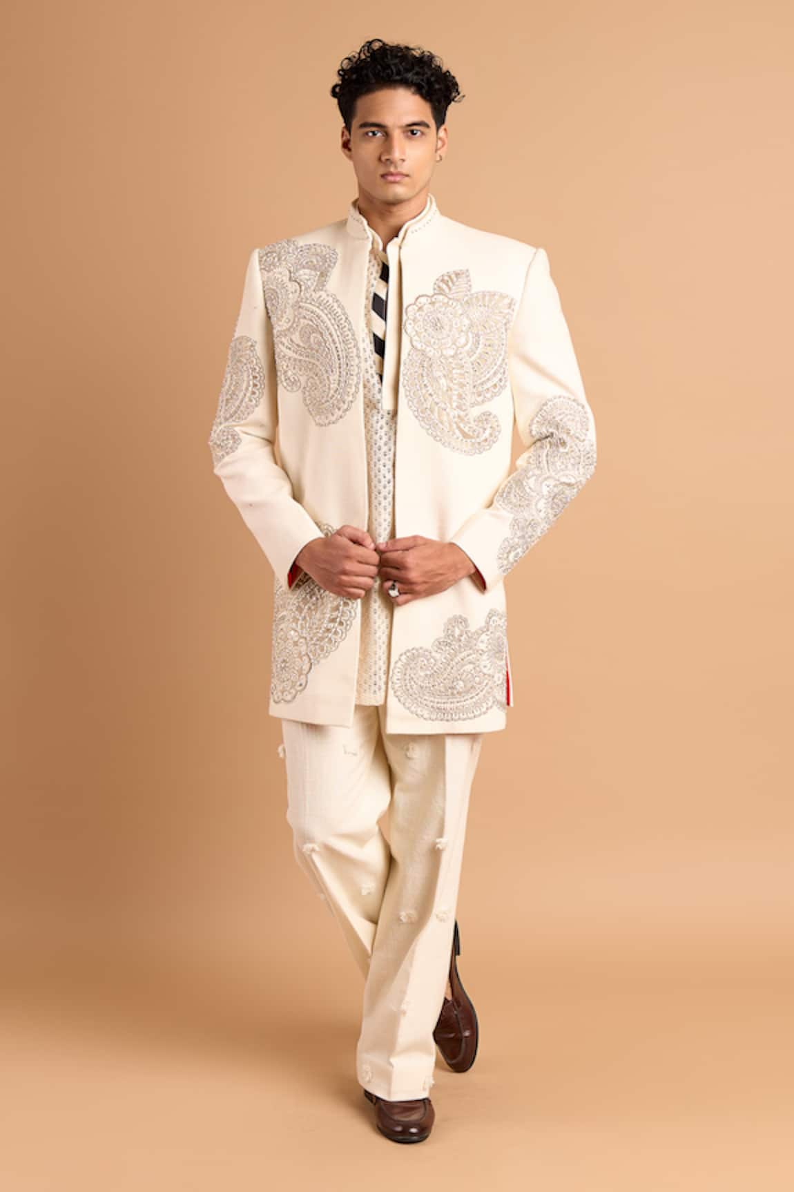 Rohit Doshi Paisley Embroidered Bandhgala 