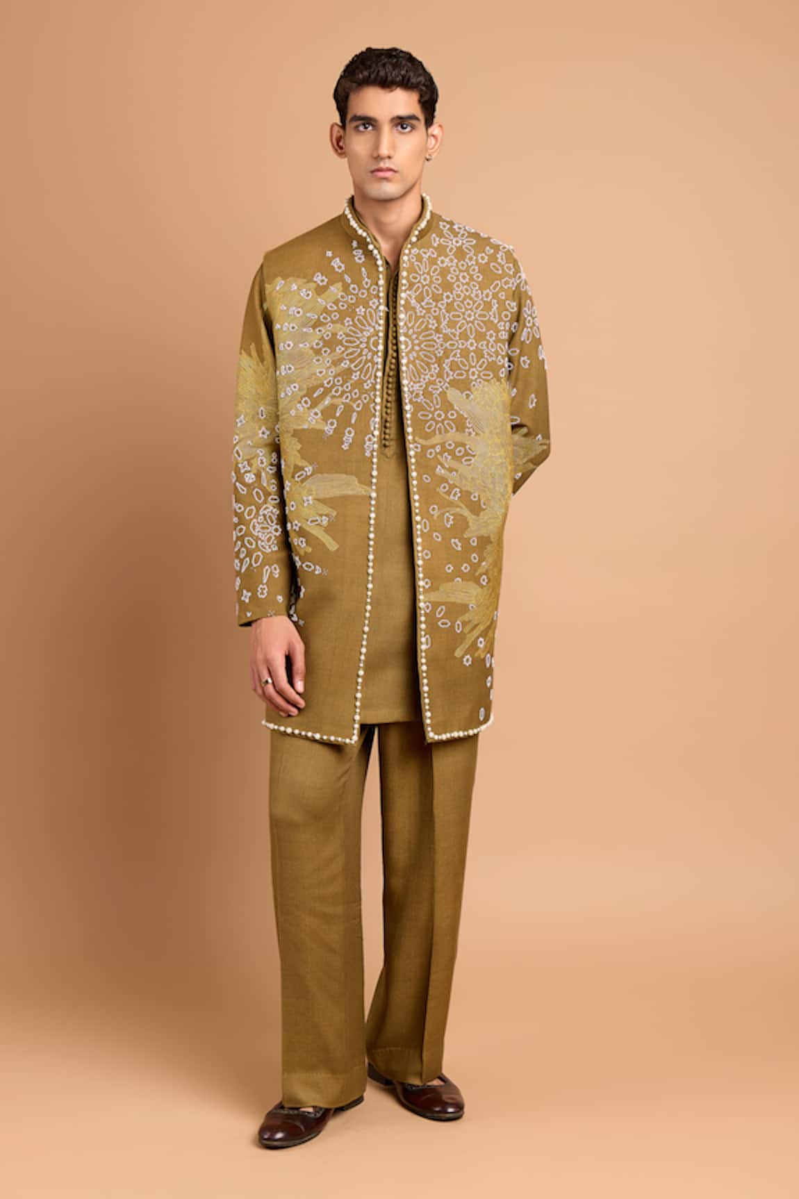 Rohit Doshi Canopy Pearl Embellished Bandhgala 