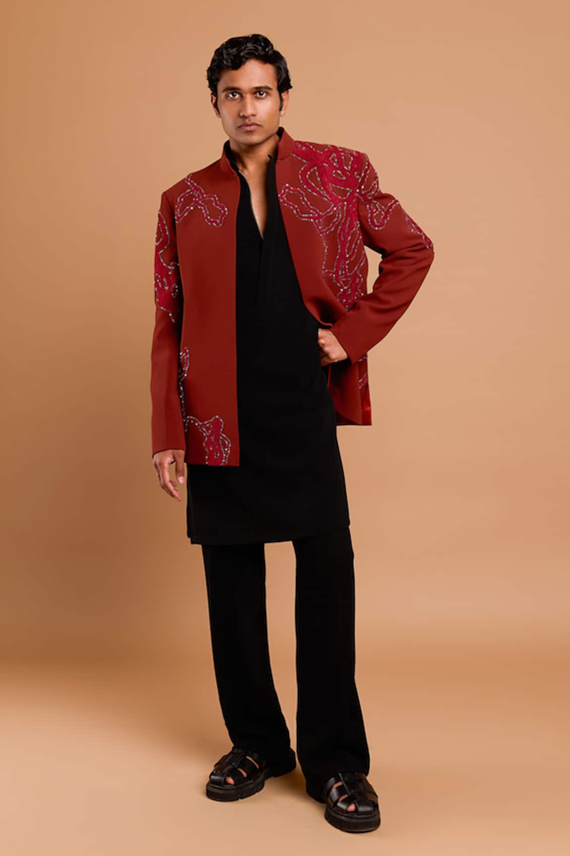 Rohit Doshi Jalebi Embellished Bandhgala 