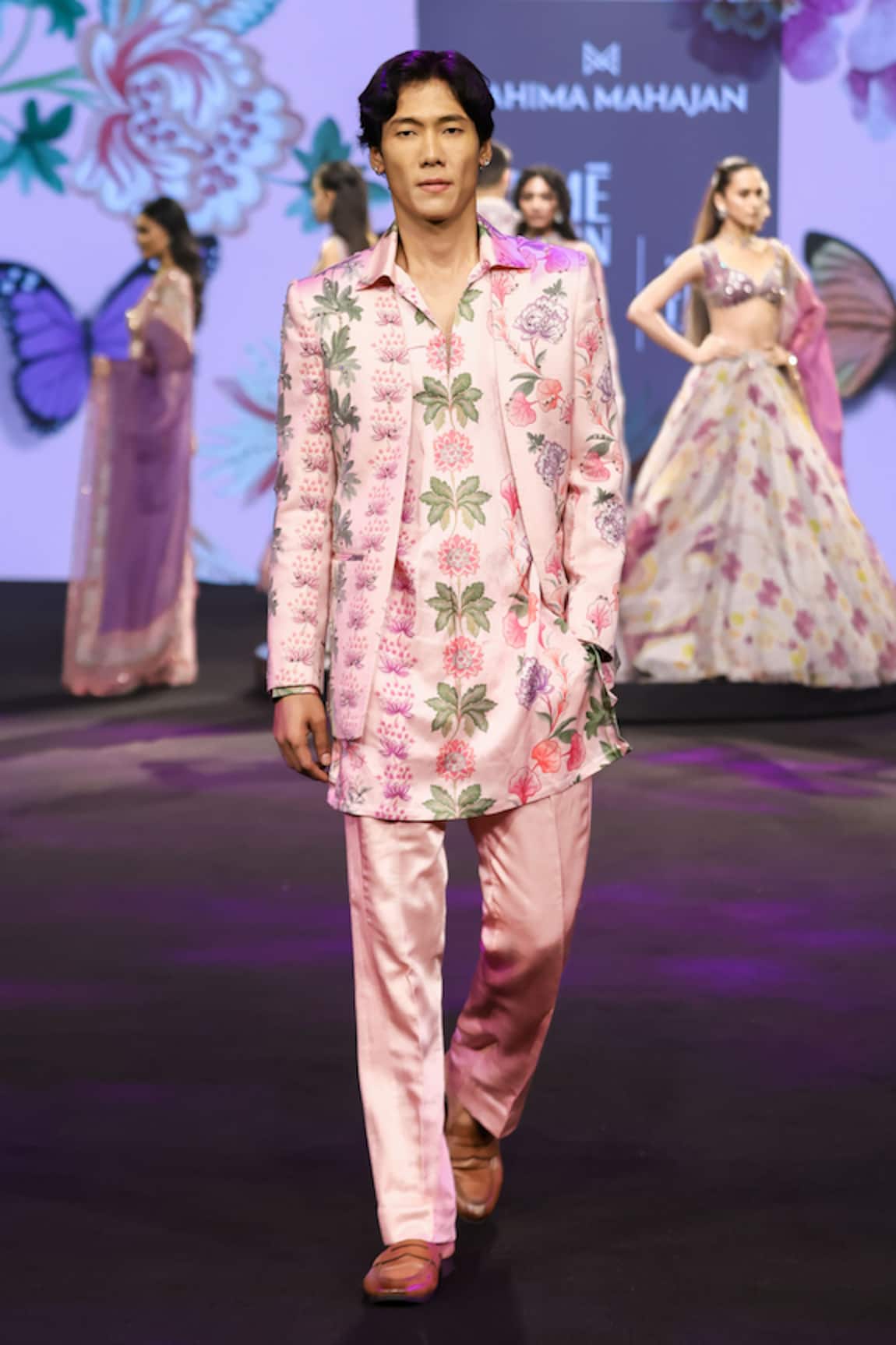 Mahima Mahajan Nawal Quilted Hand Embroidered Blazer Kurta Set 