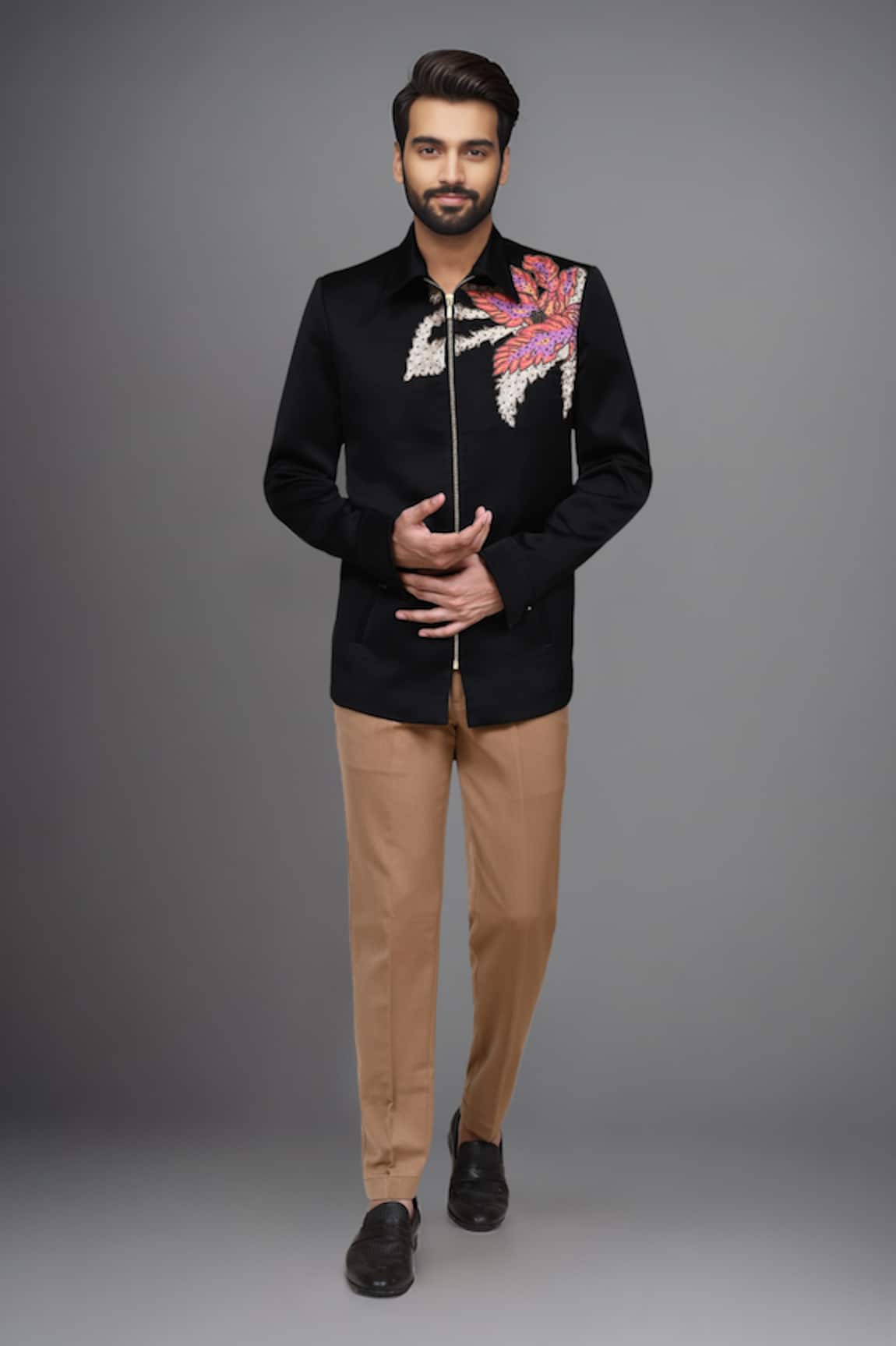 Arihant Rai Sinha Floral Print Bomber Jacket & Pant Set