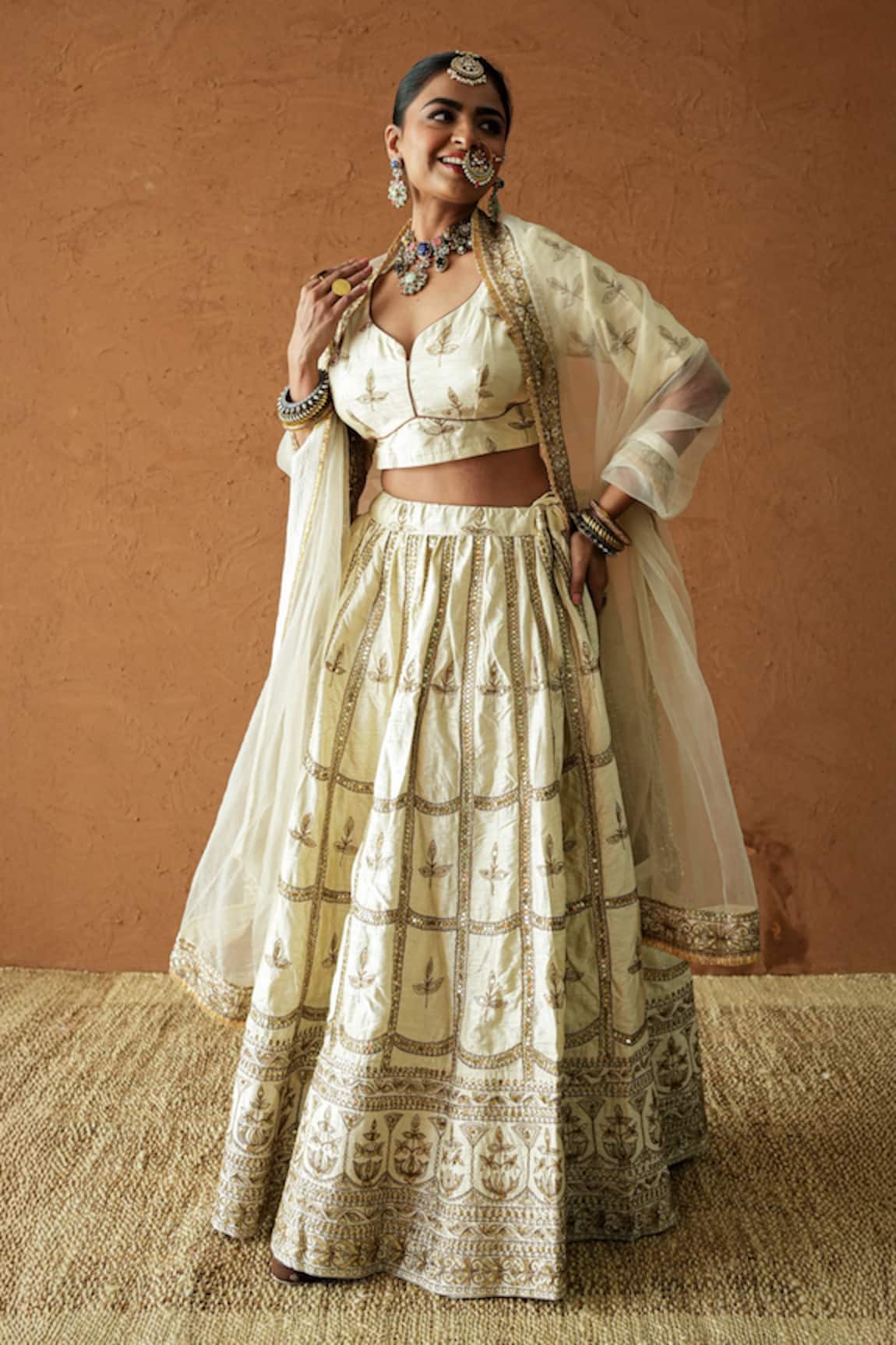 Gulabo Jaipur Mashoor Chanderi Embroidered Lehenga Set 
