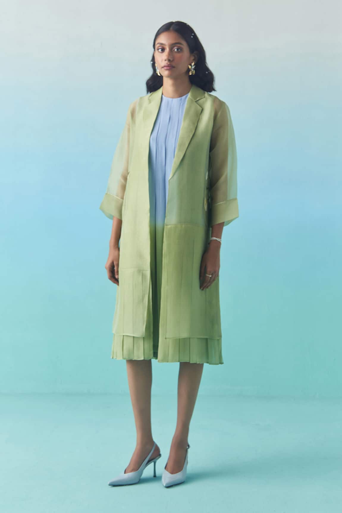 Febo6 Blossom Embroidered Organza Jacket