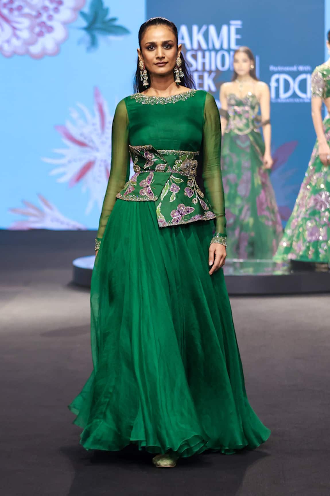 Mahima Mahajan Zerina Embroidered Anarkali With Corset Belt 